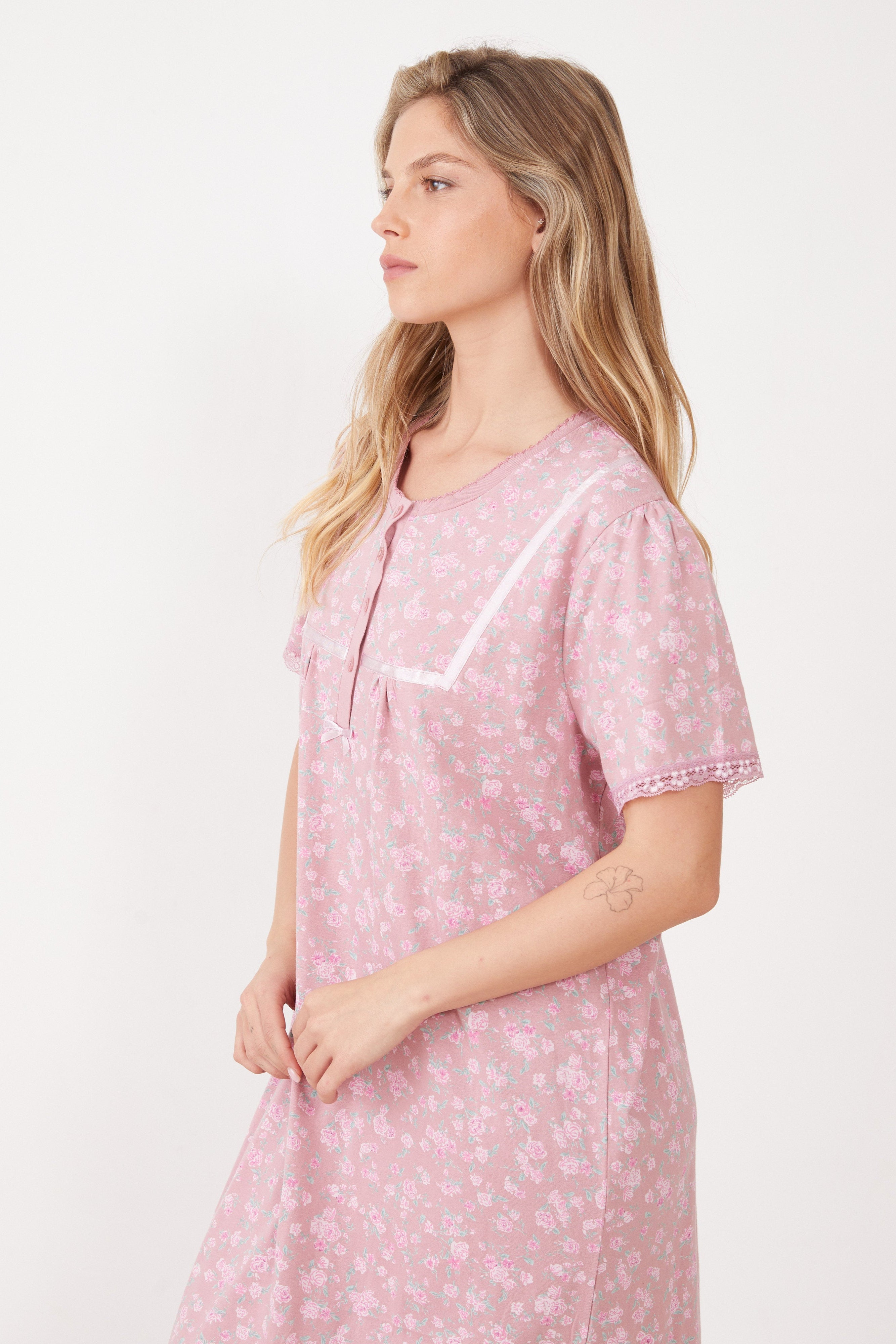 כותונת לילה שרוול קצר