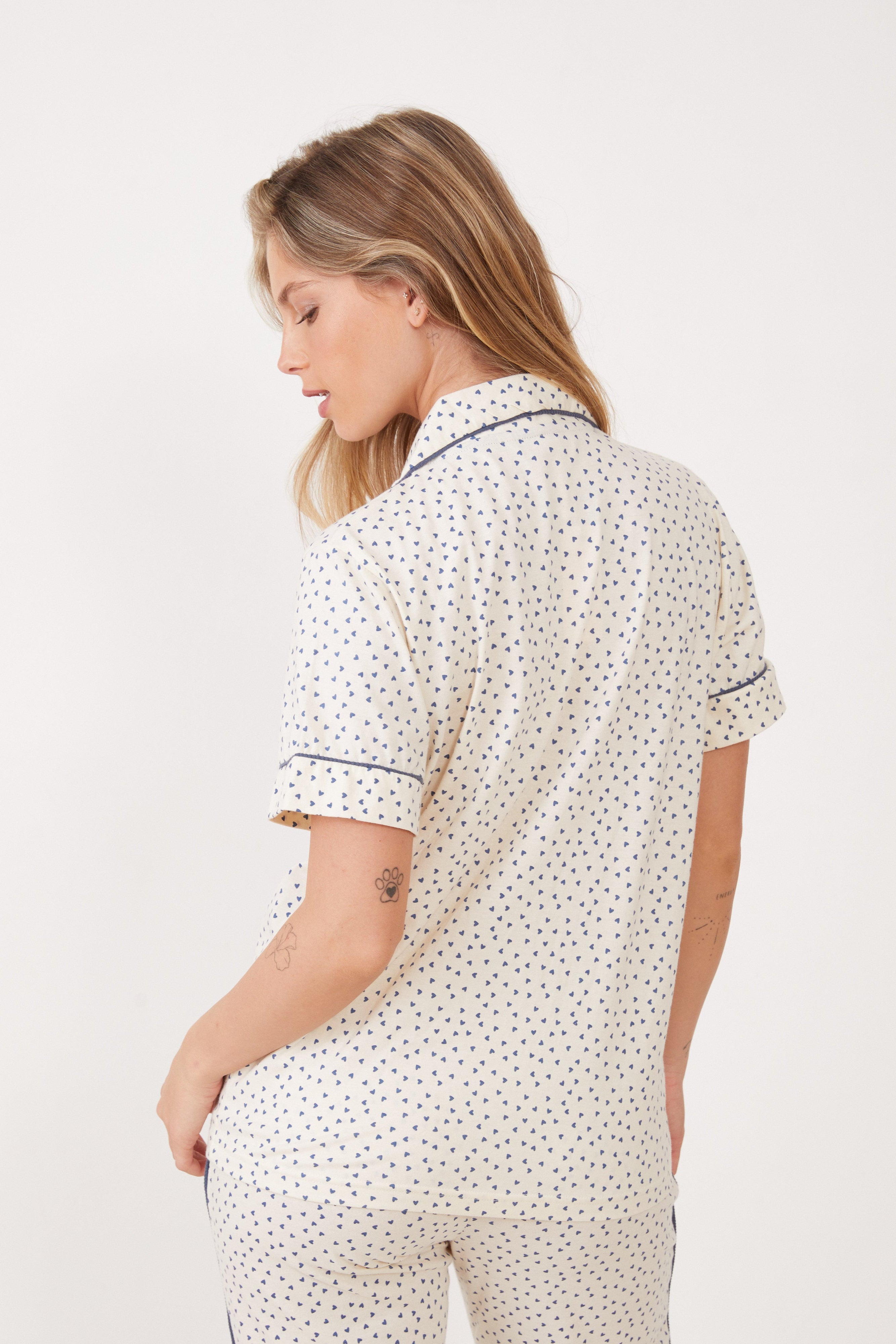 סט פיג'מת קיץ מכנס ארוך