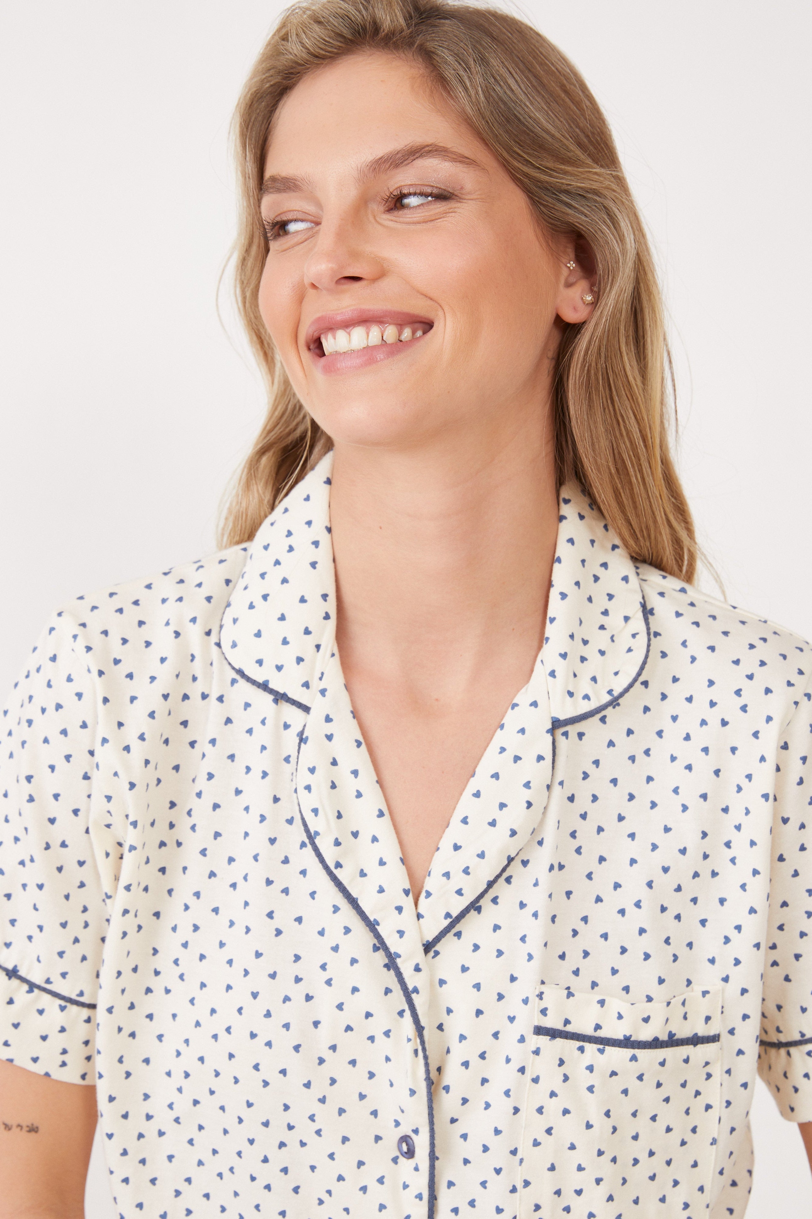 סט פיג'מת קיץ מכנס ארוך