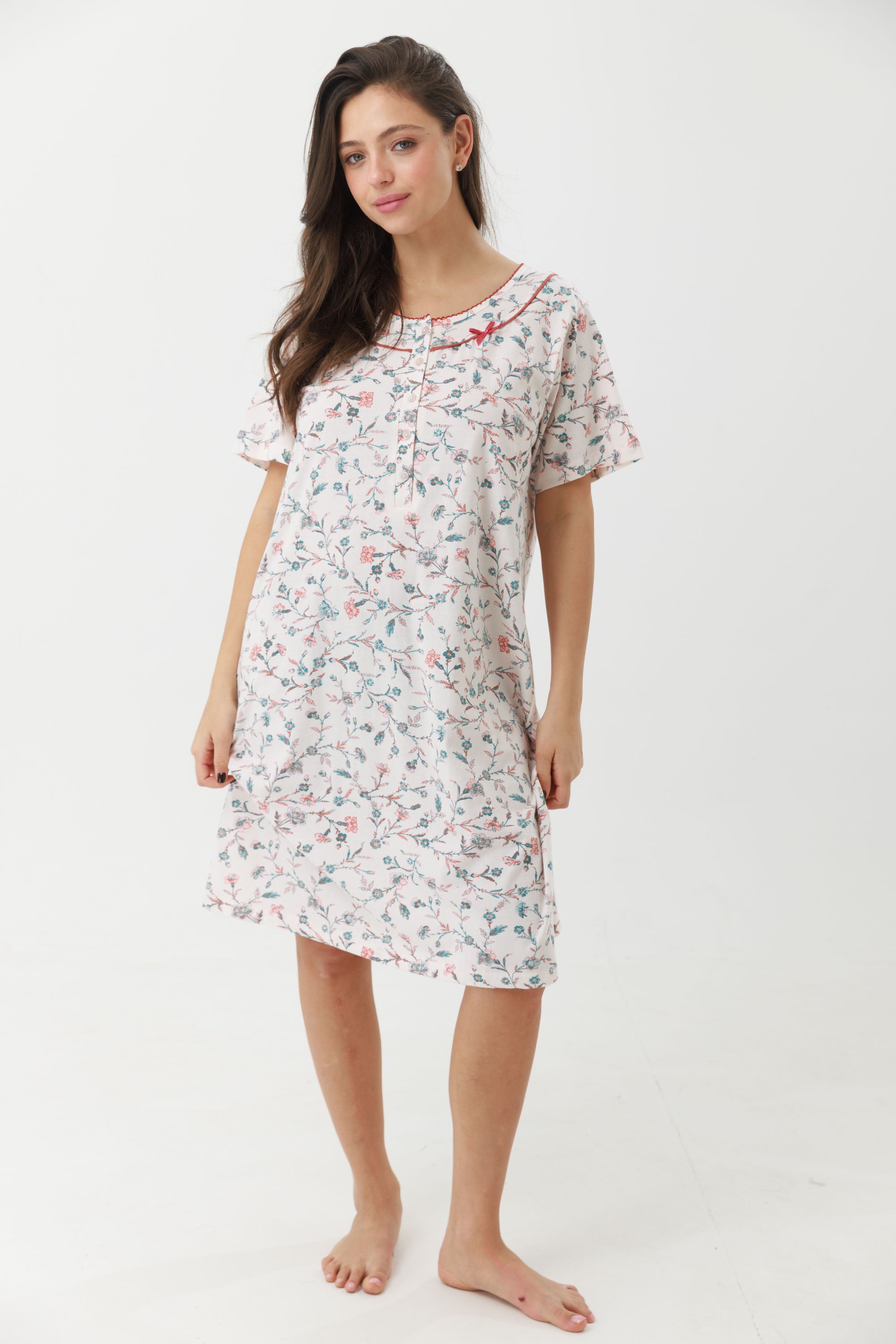 כותונת לילה שרוול קצר