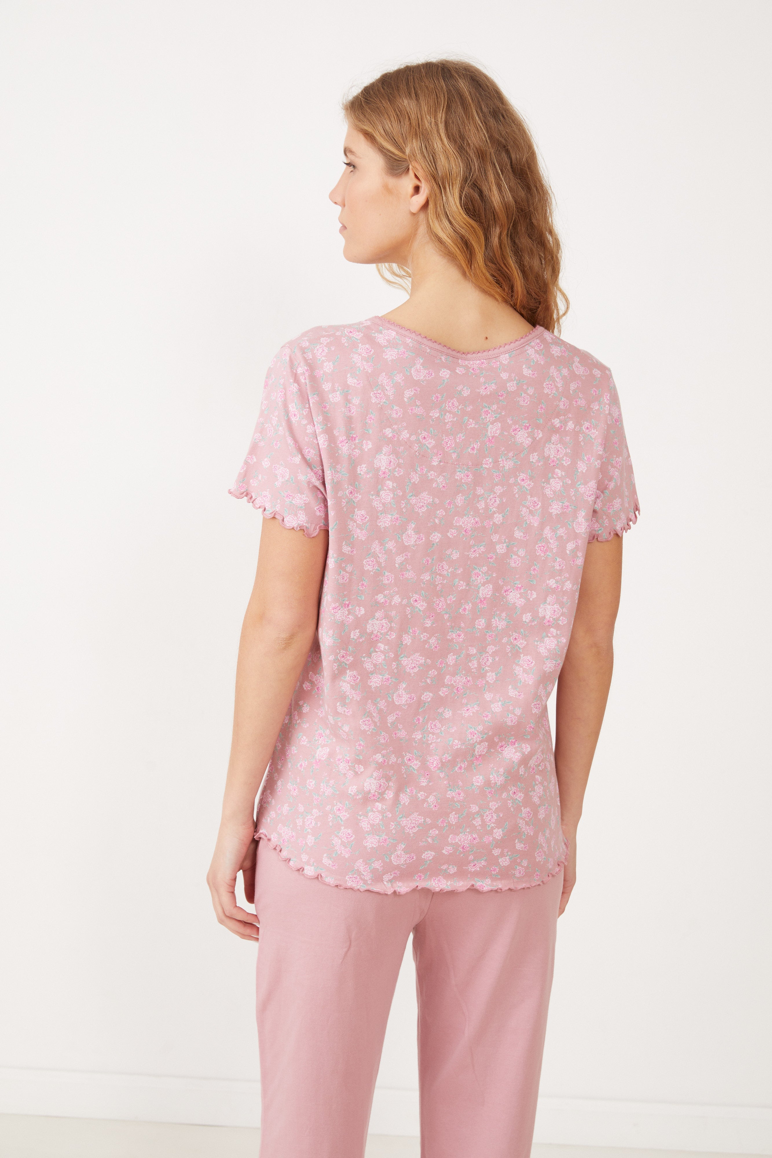 פיג'מת קיץ כותנה מכנס ארוך