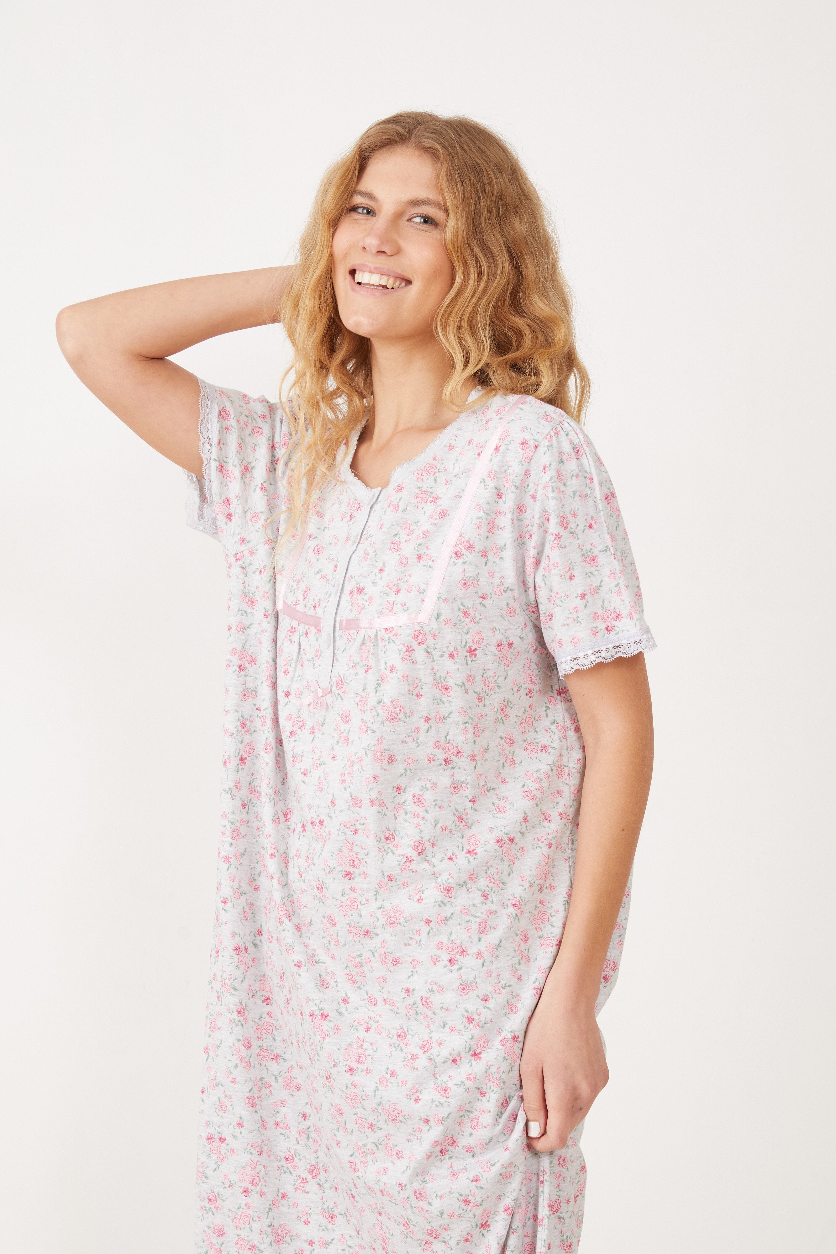 כותונת לילה שרוול קצר