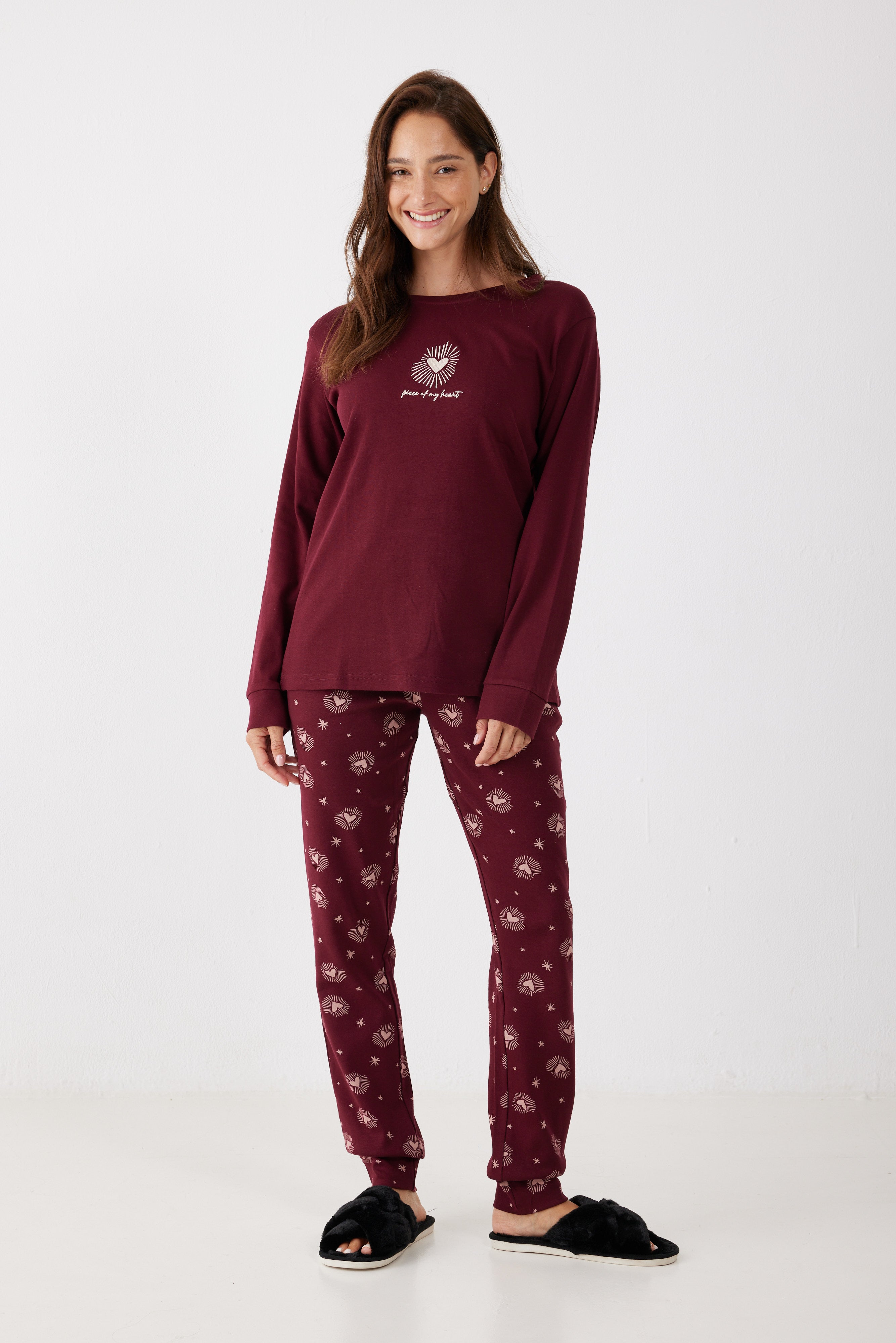 סט פיג'מה 100% כותנה