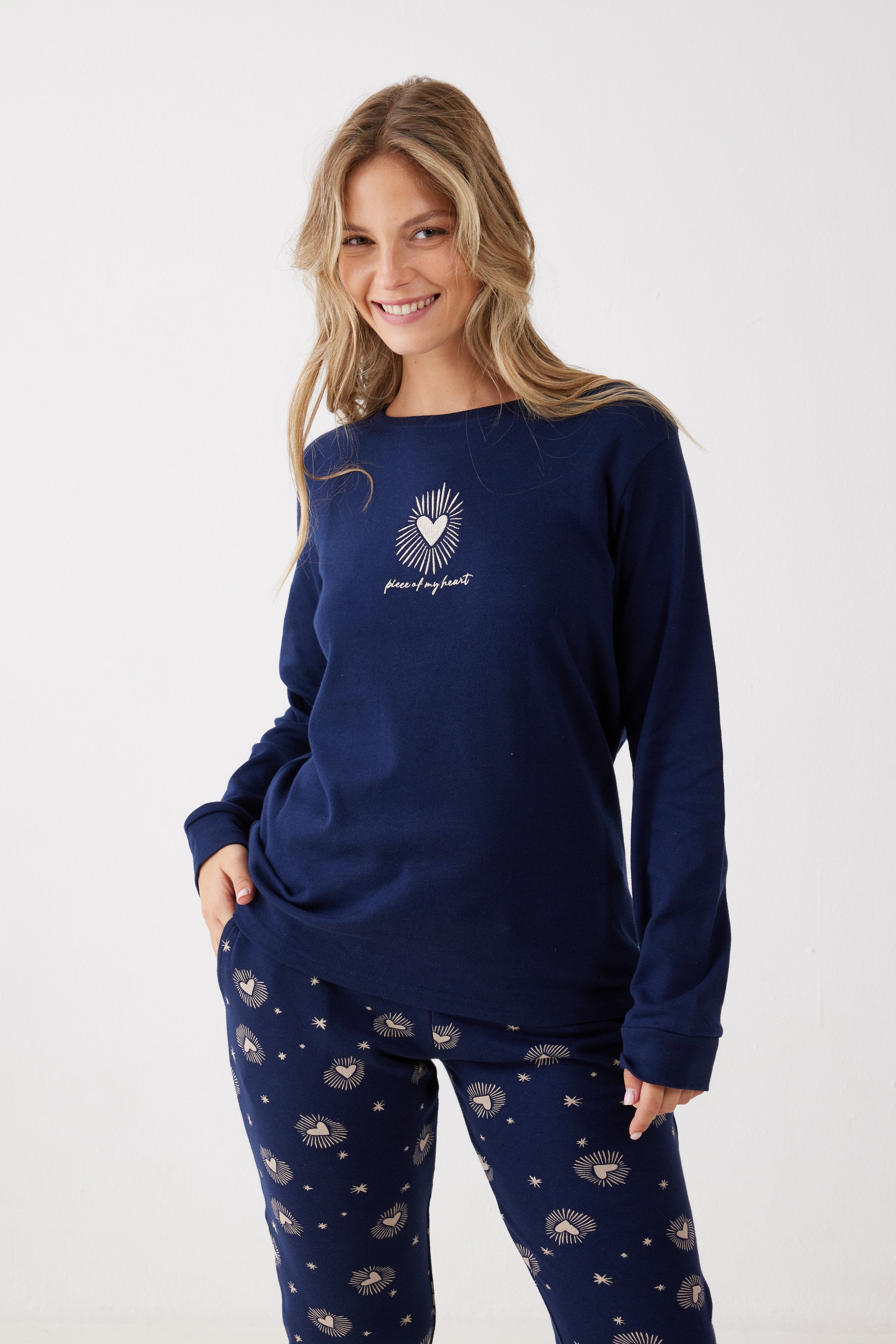 סט פיג'מה 100% כותנה