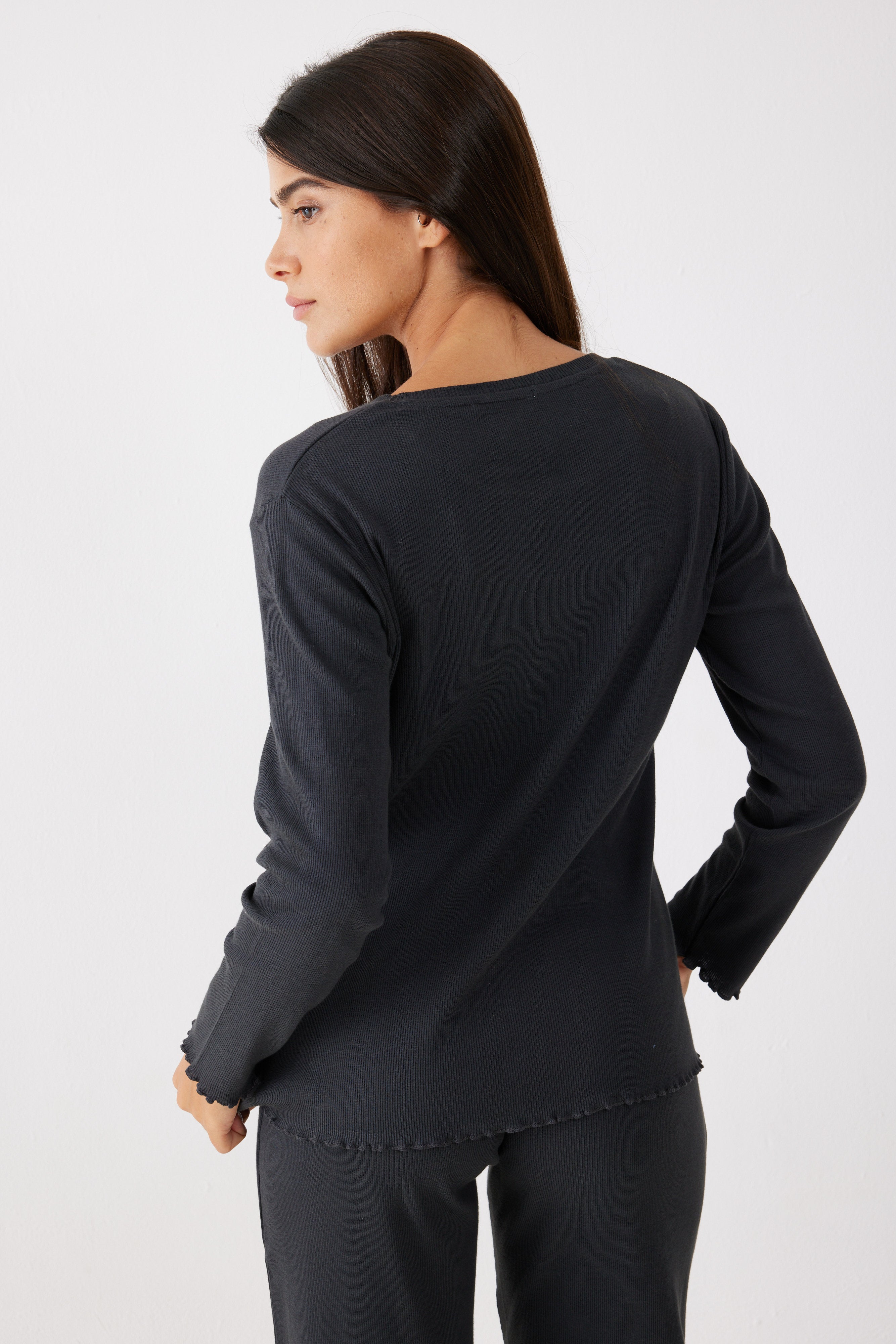 פיג'מה ריב 100% כותנה