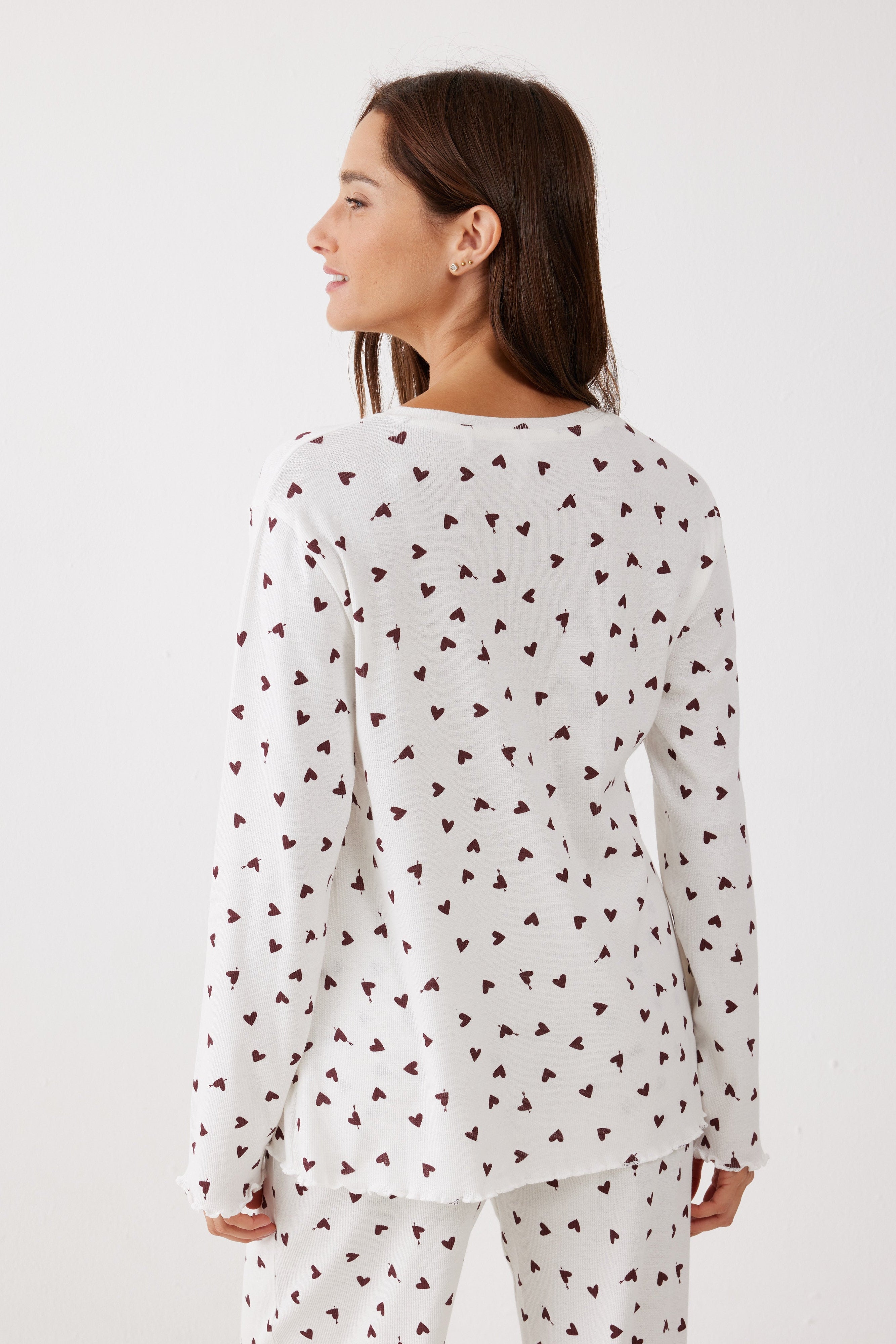 פיג'מה ריב 100% כותנה