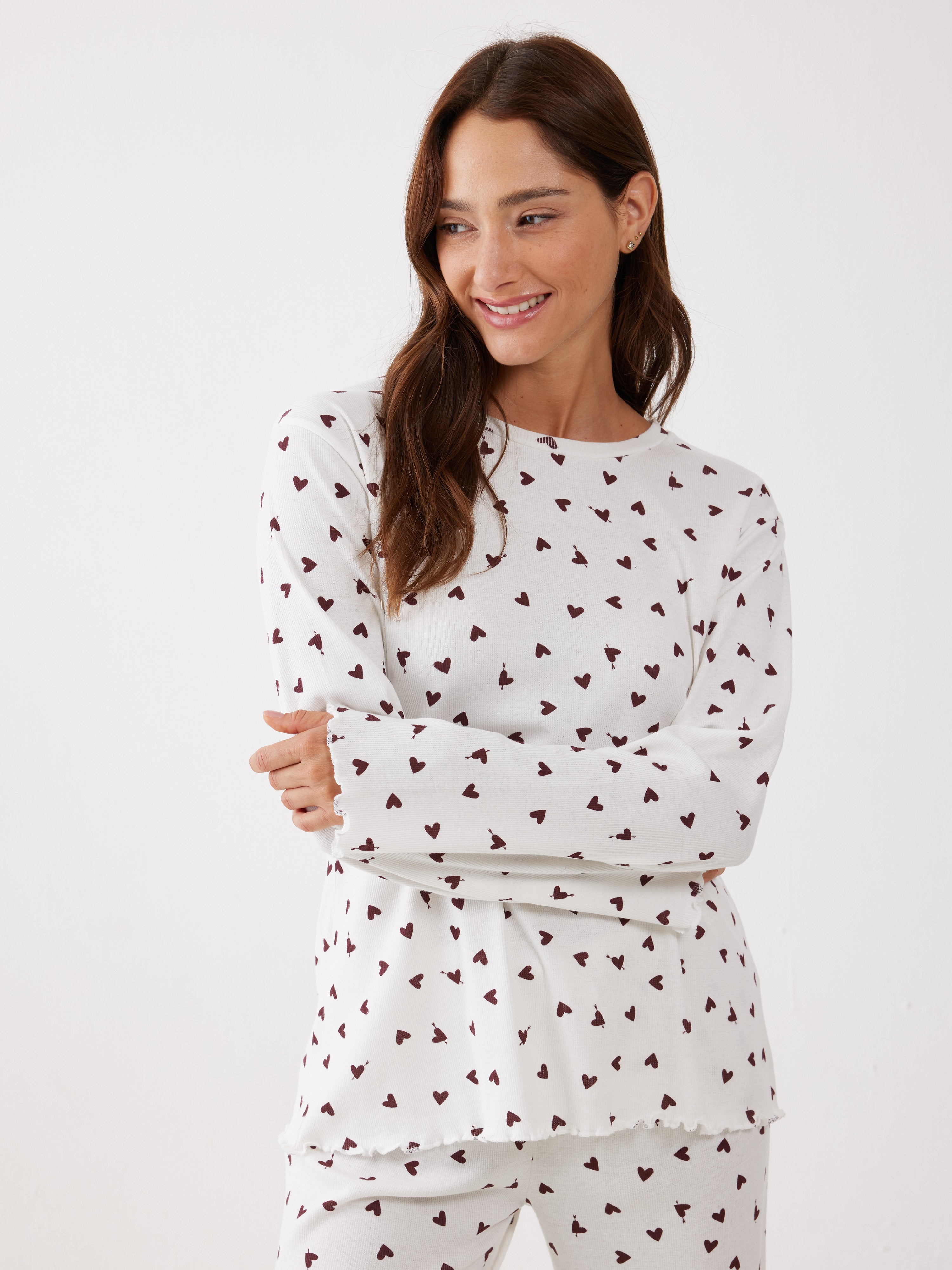 פיג'מה ריב 100% כותנה