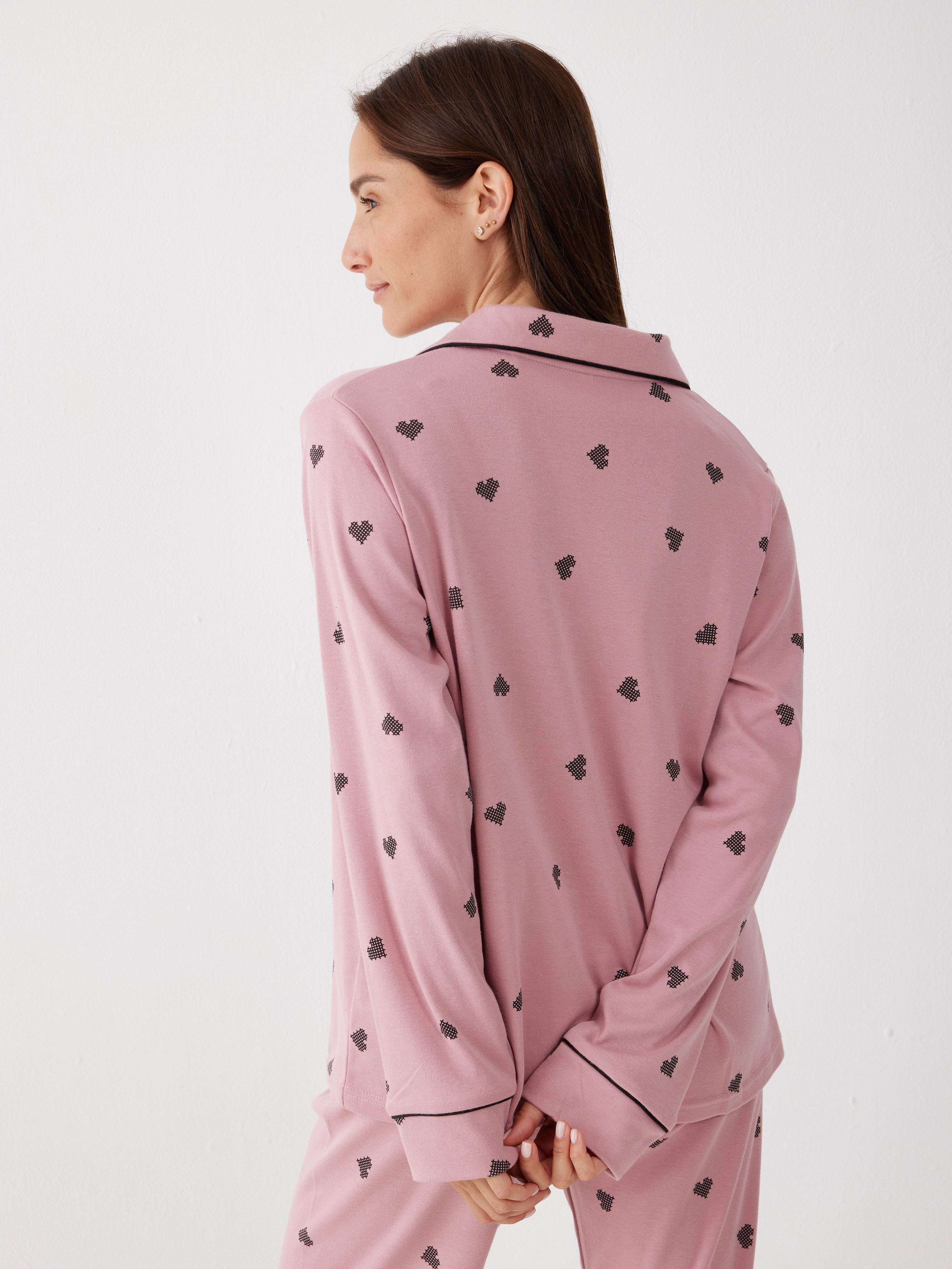 סט פיג'מה מכופתרת