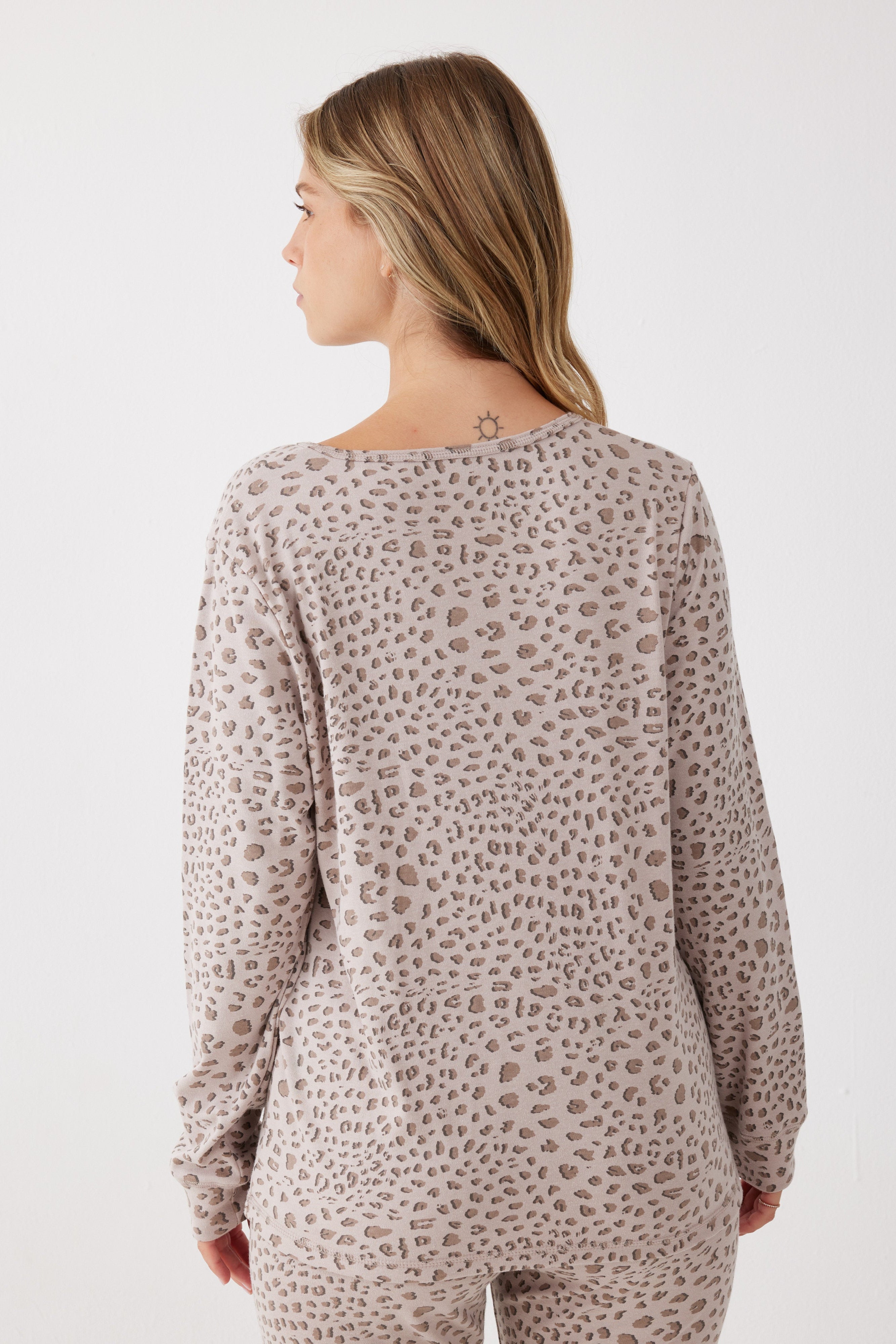 סט פיג'מה מנומרת אינטרלוק