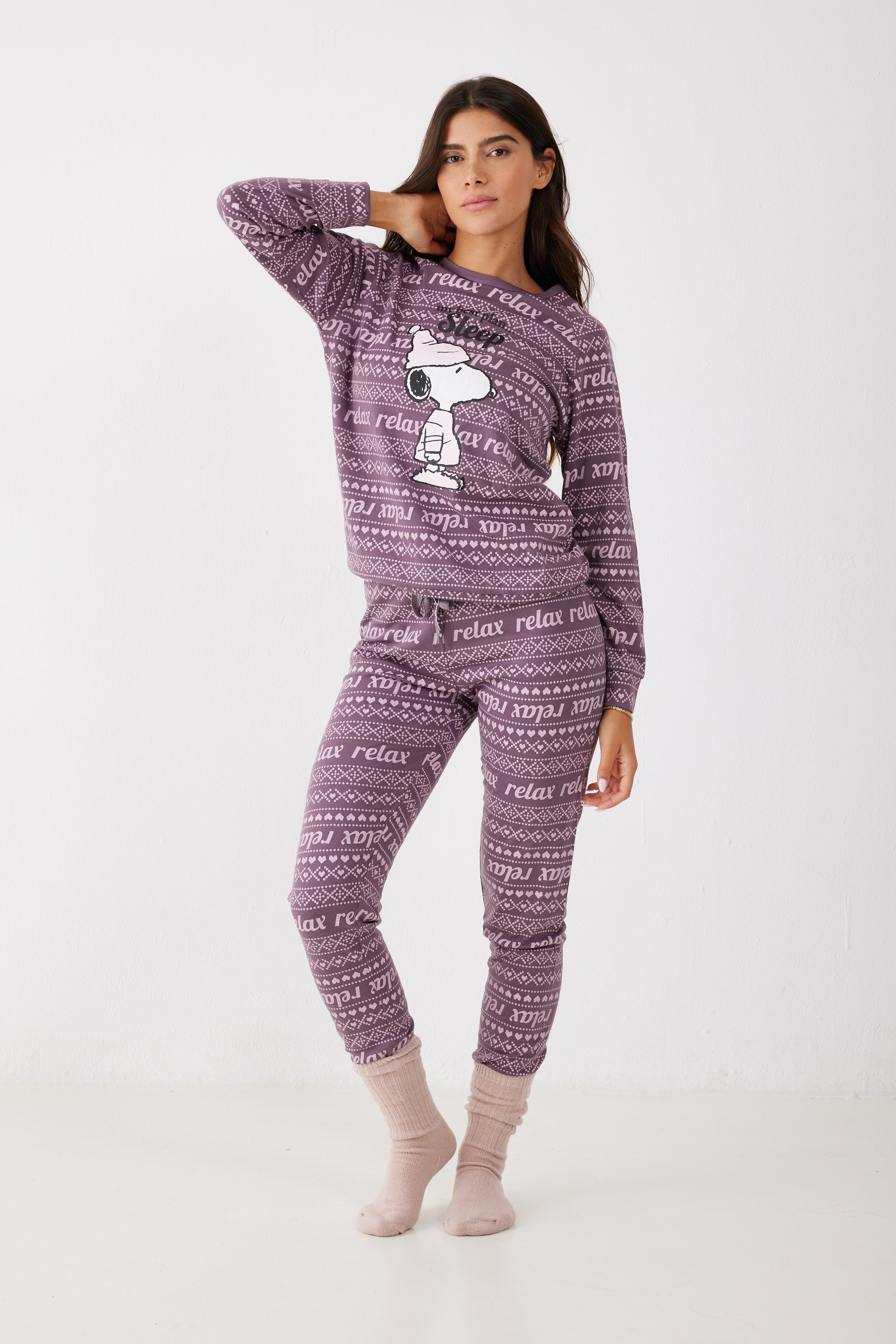פיג'מה סנופי אינטרלוק