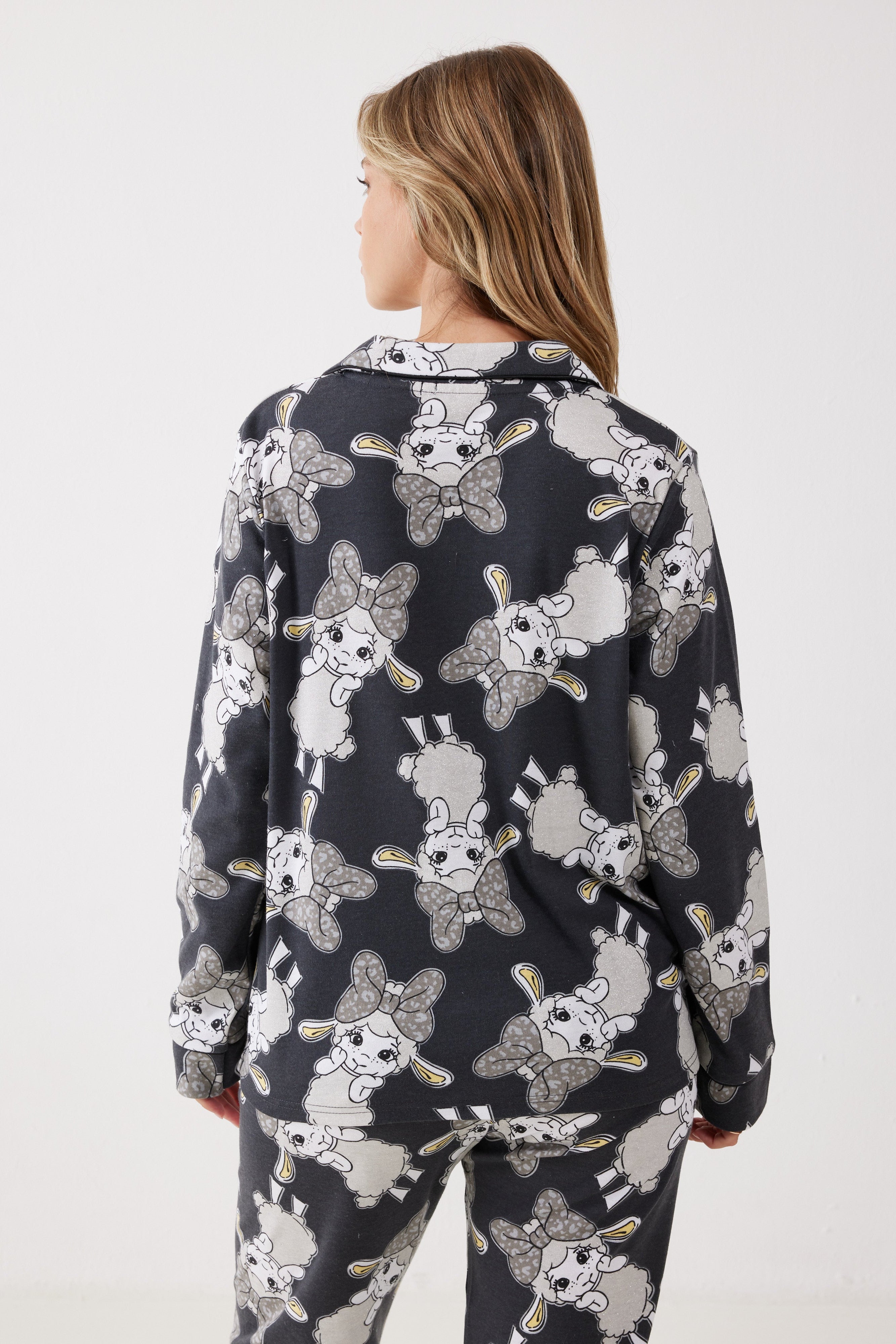 פיג'מה פיפה מכופתרת אינטרלוק