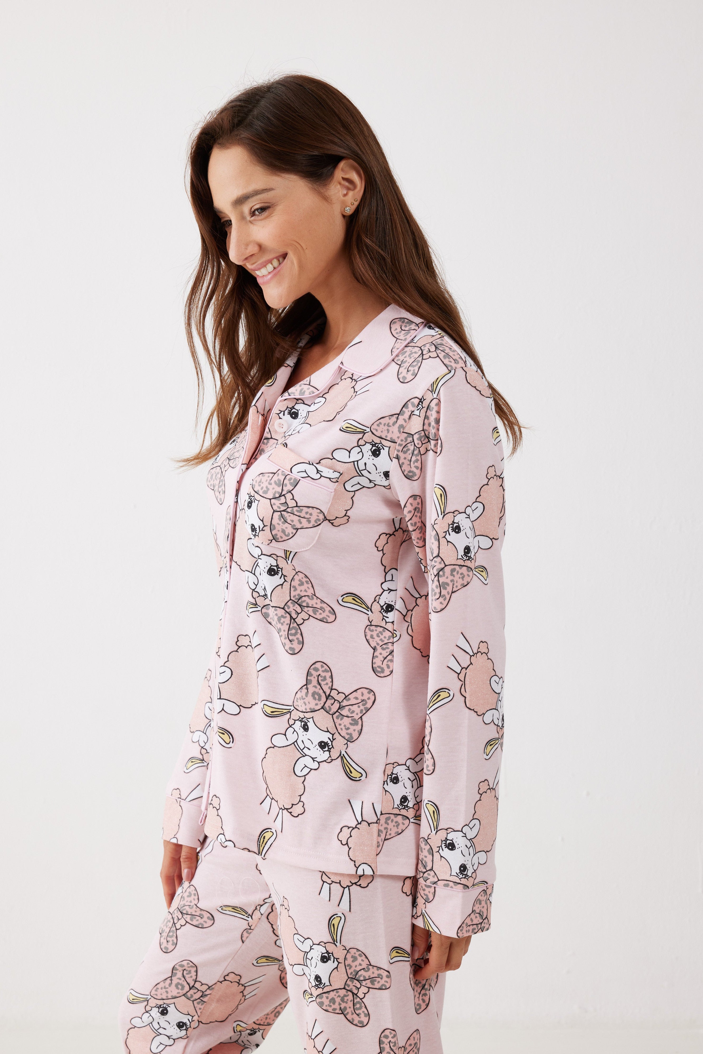 פיג'מה פיפה מכופתרת אינטרלוק