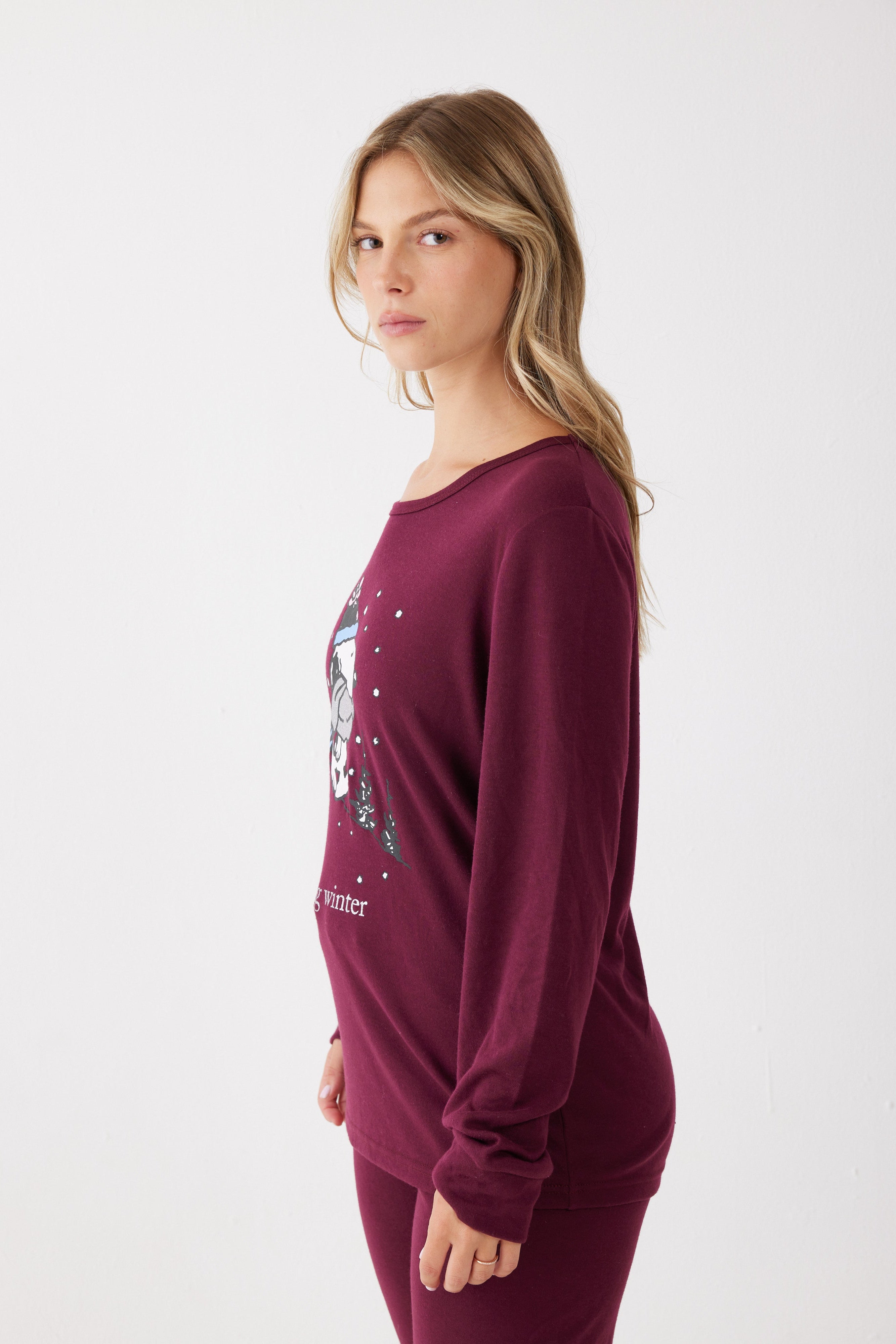 סט פיג'מת סנופי אינטרלוק