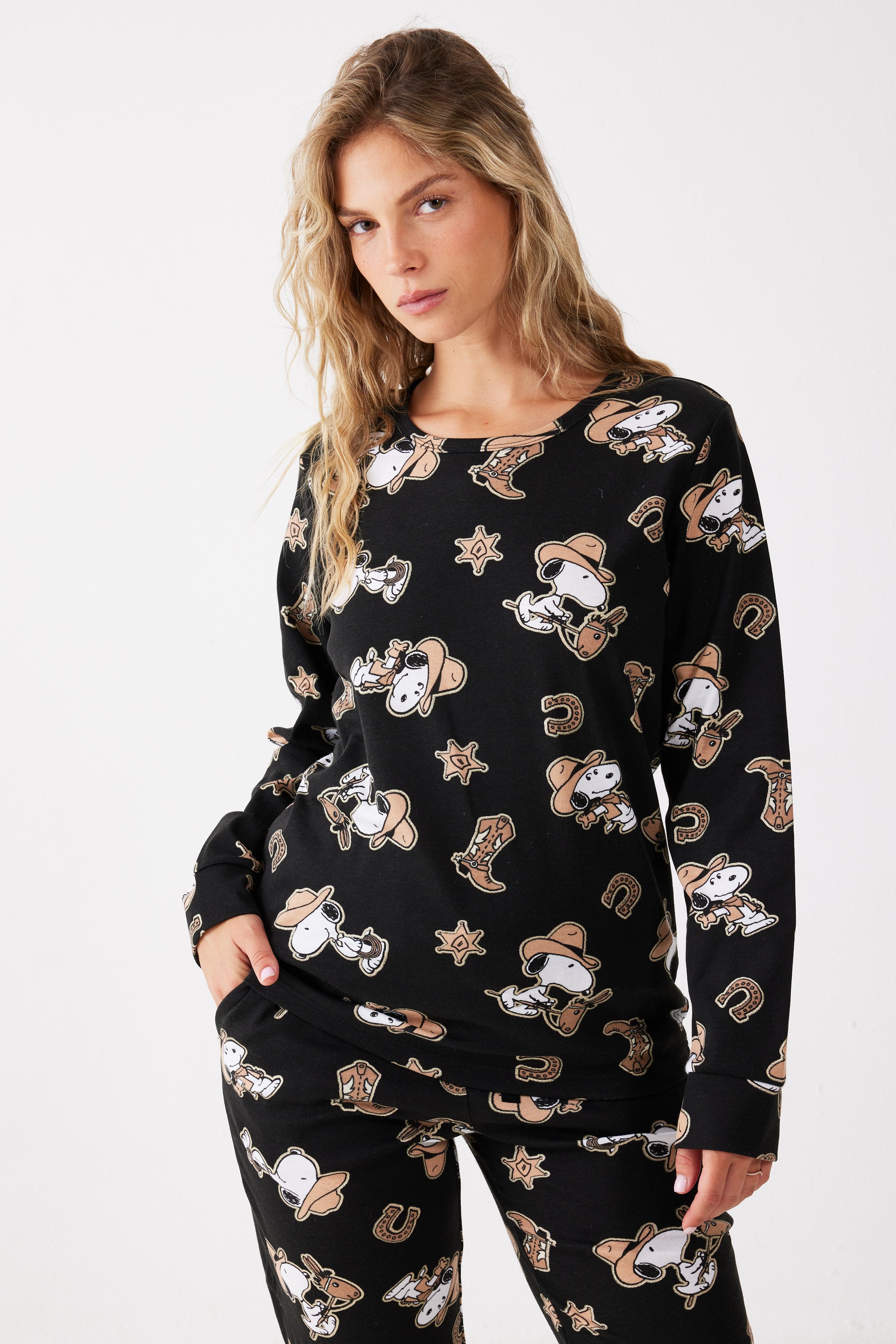 פיג'מת סנופי אינטרלוק