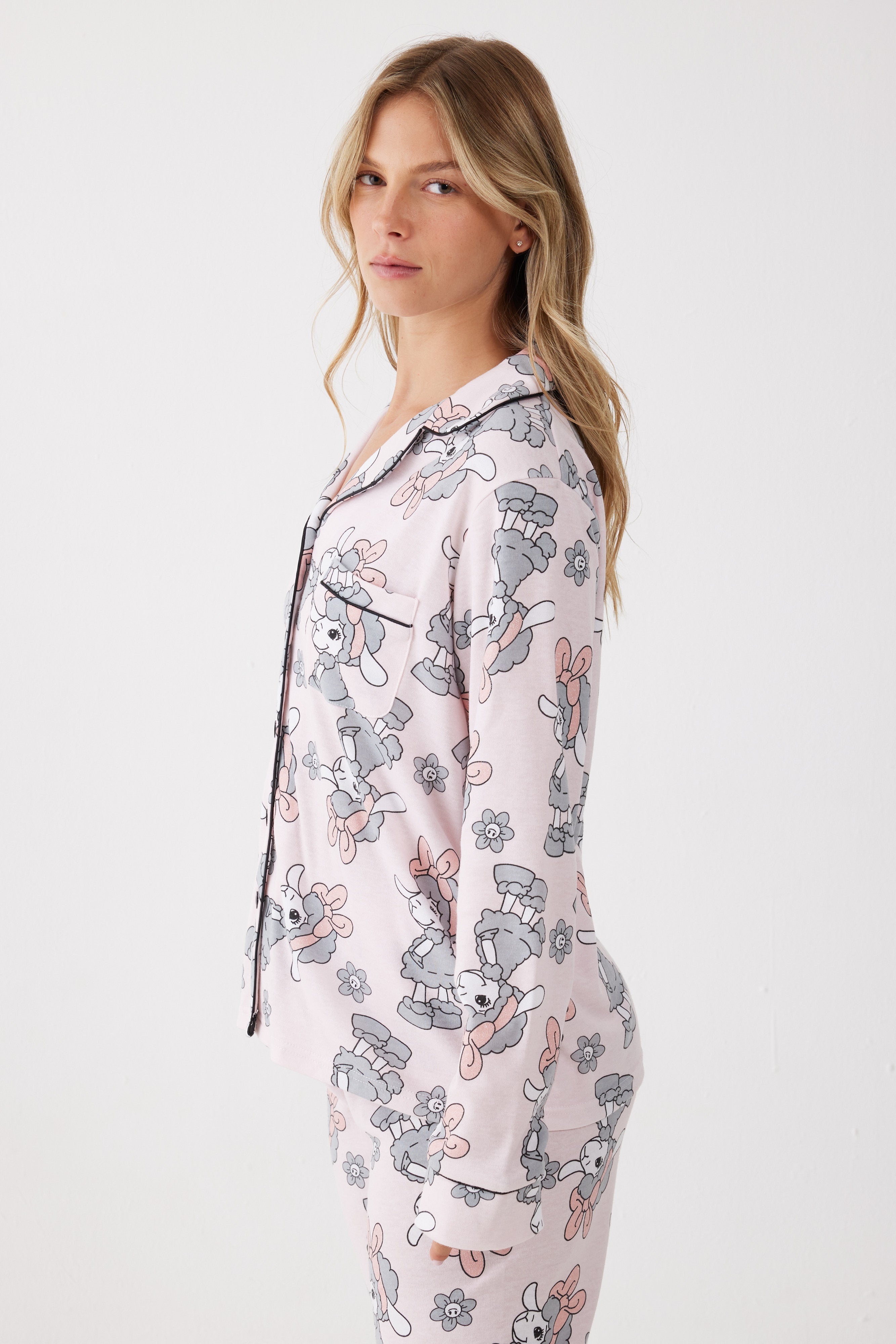 פיג'מה פיפה מכופתרת אינטרלוק