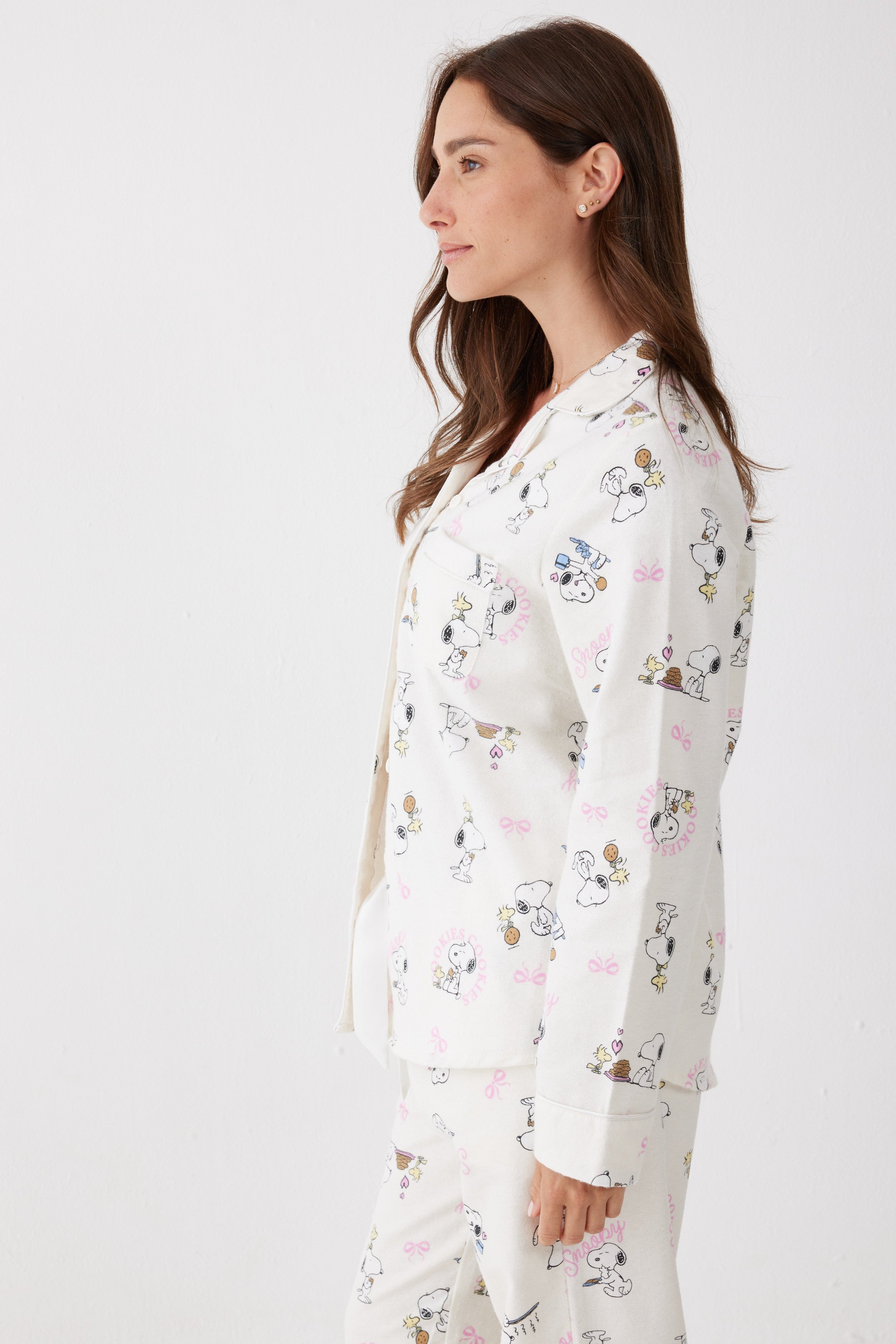 פיג'מה סנופי מכופתרת