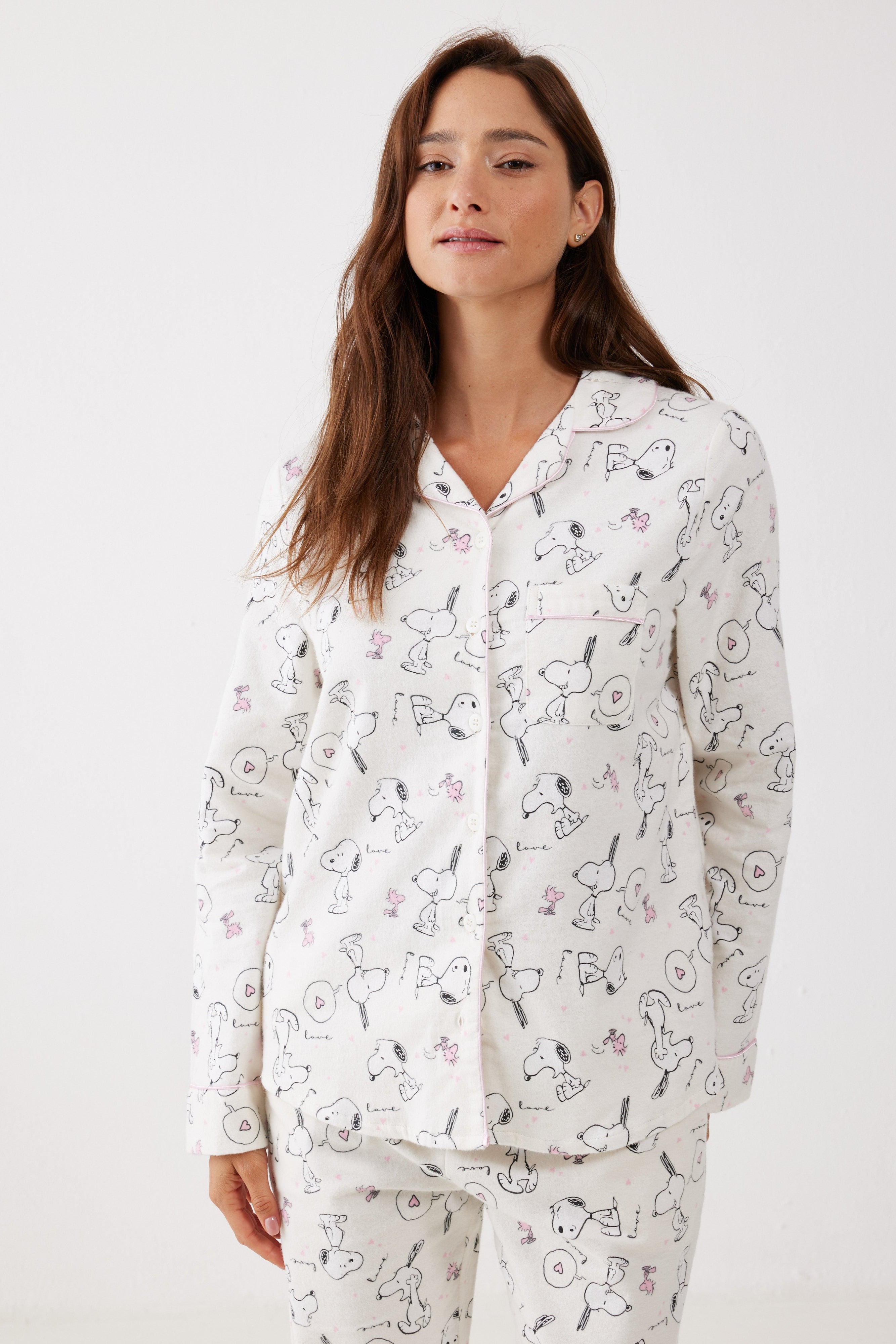 פיג'מה סנופי מכופתרת