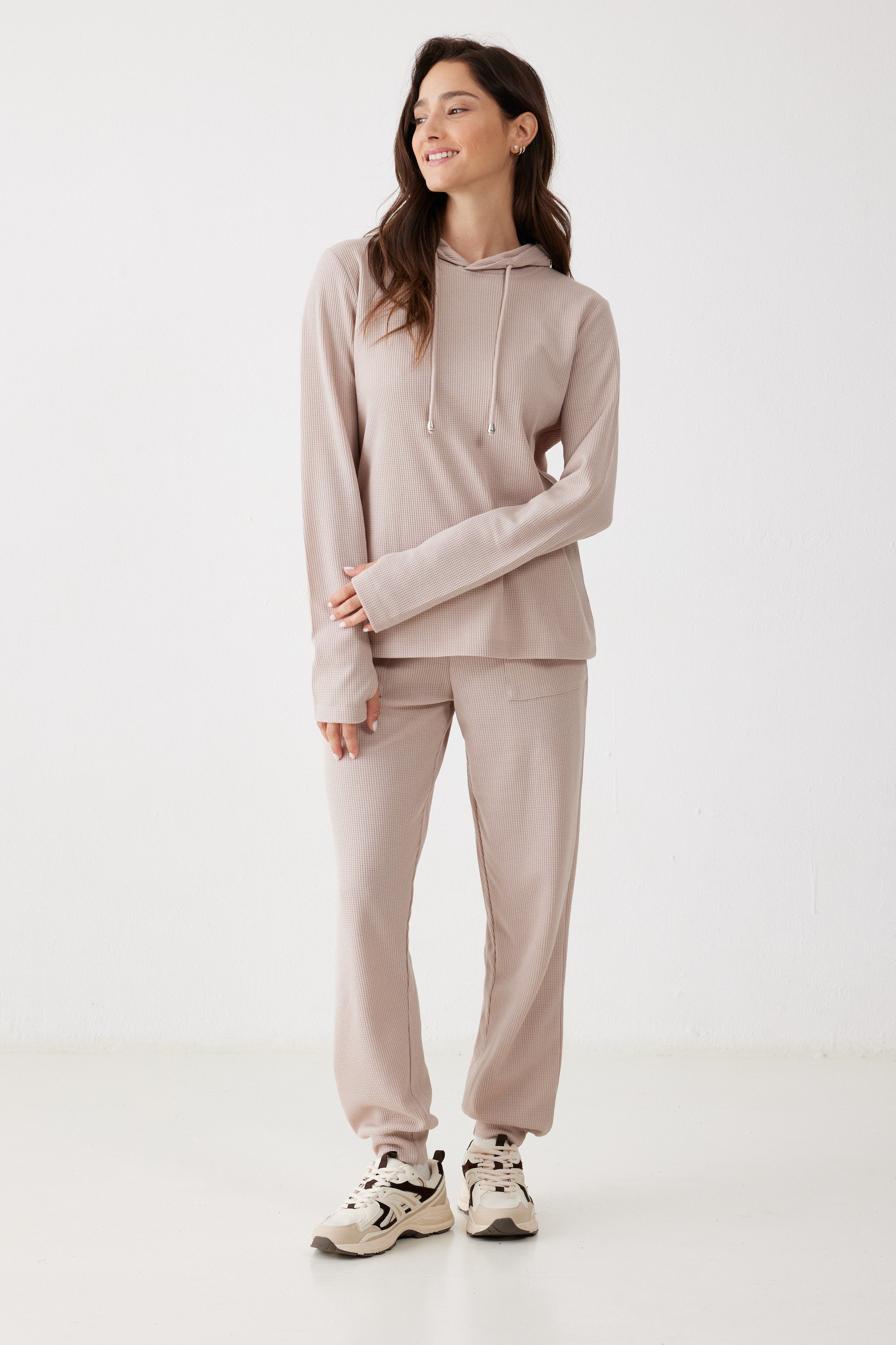 סט חליפת פנאי קפוצ'ון וואפל