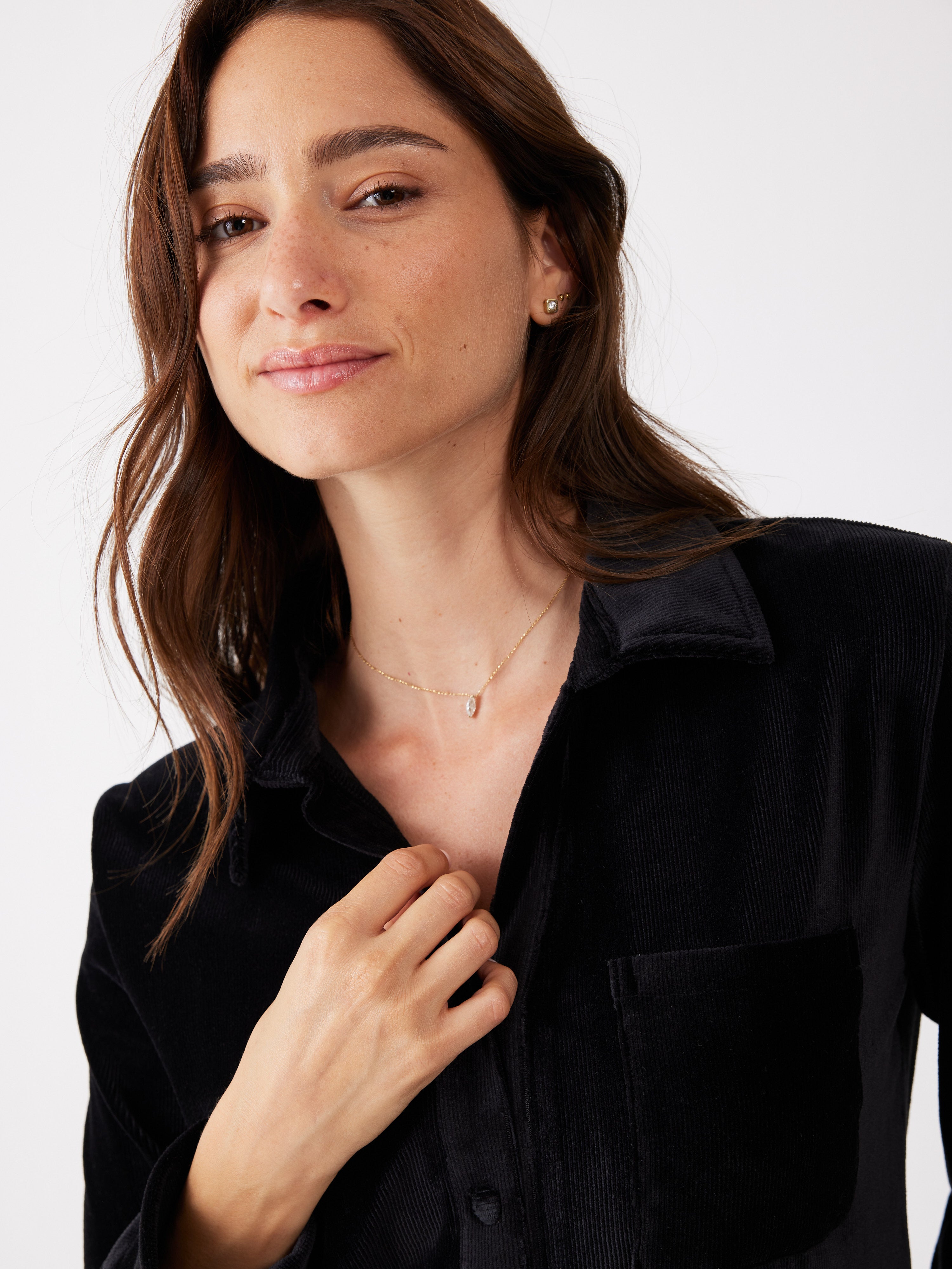 חליפת פנאי מכופתרת פסים קטיפה