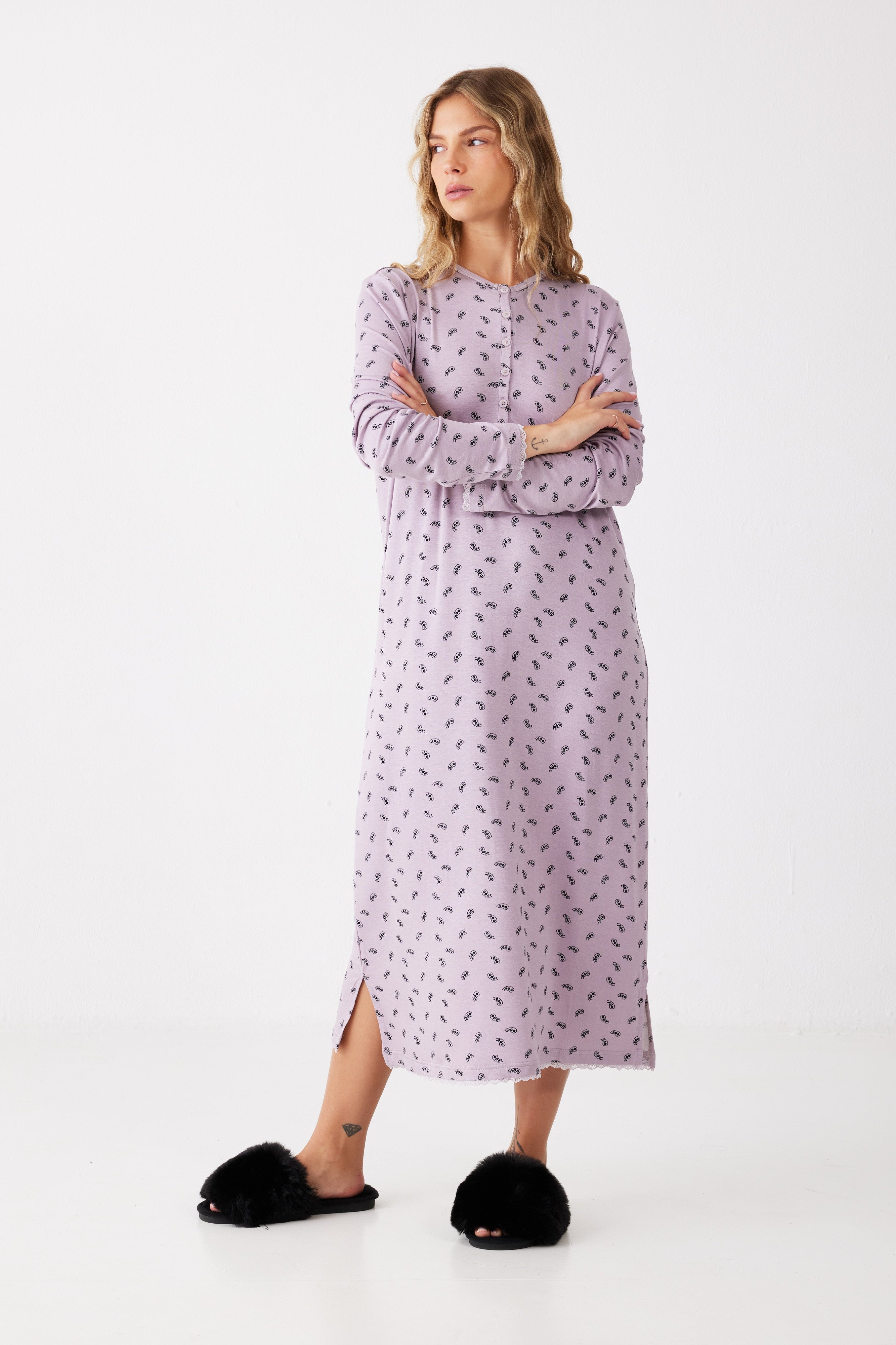 כותונת הדפס ויסקוזה