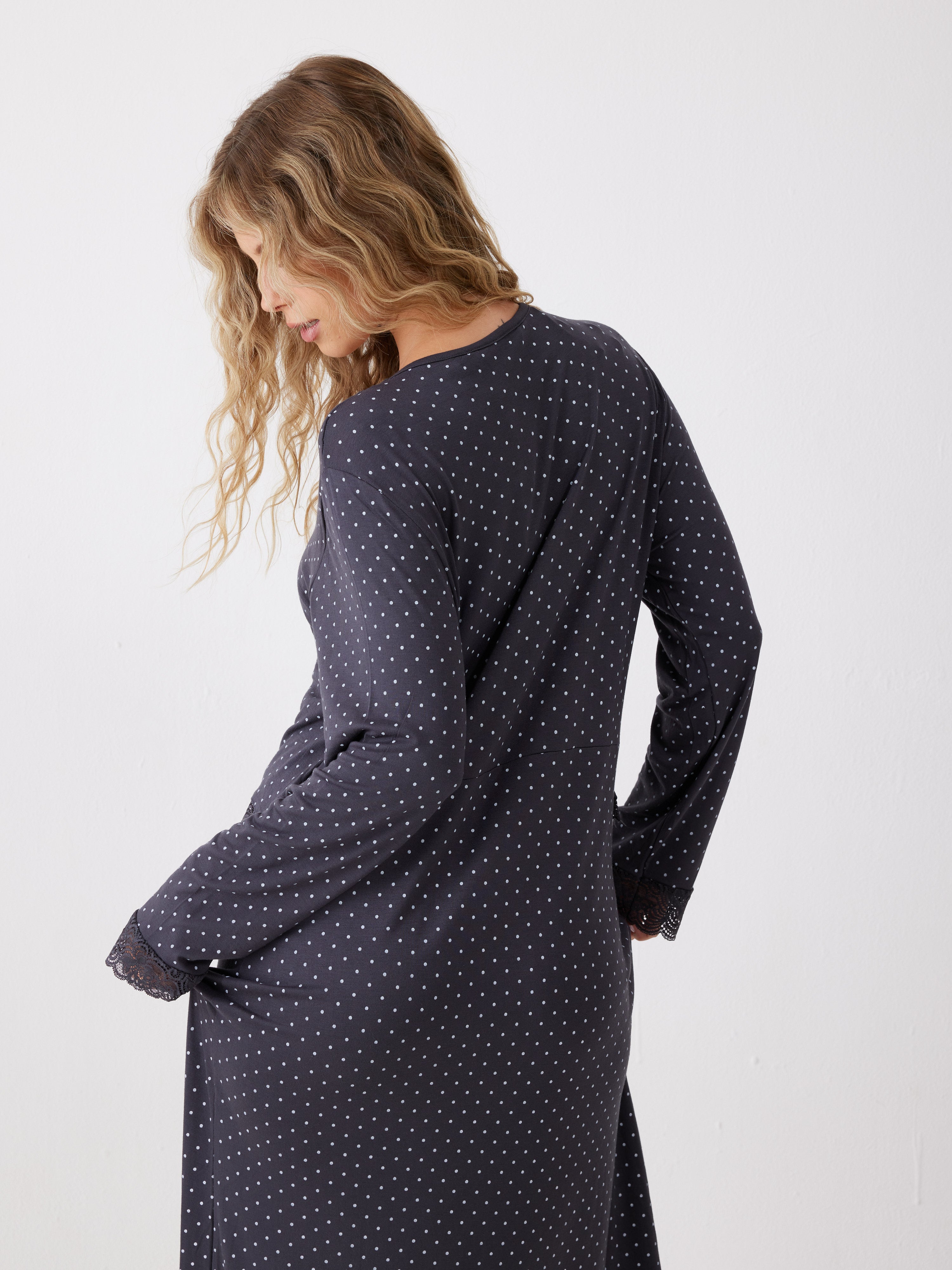 כותונת שרוול 3/4 נקודות ויסקוזה