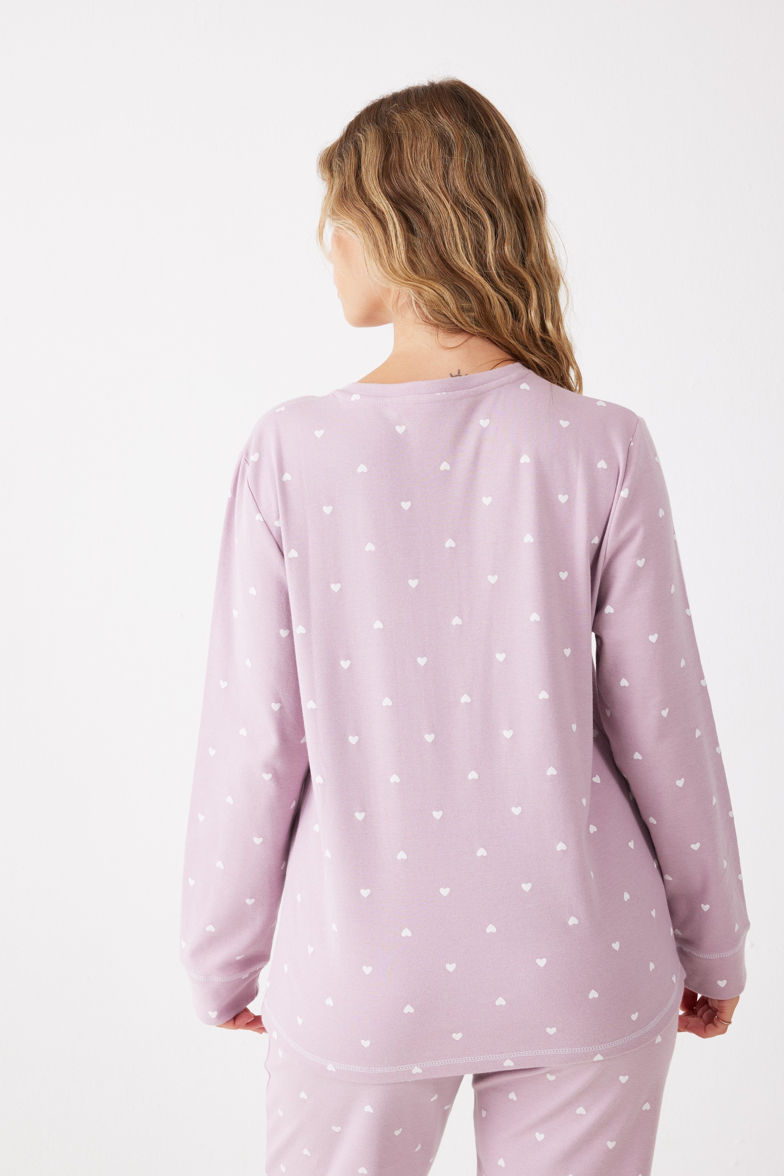 פיג'מה לבבות כותנה *