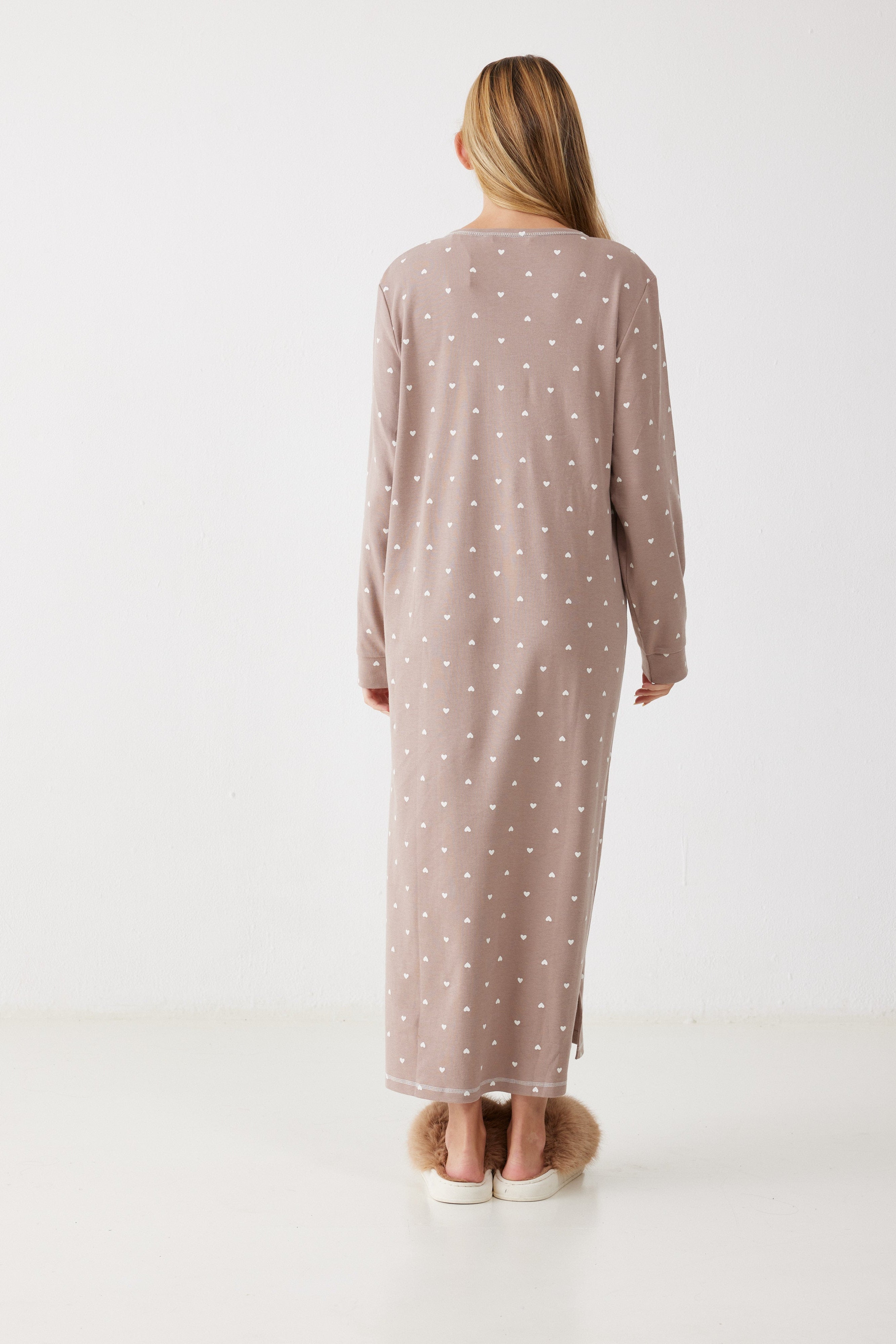 כותונת לילה לבבות כותנה