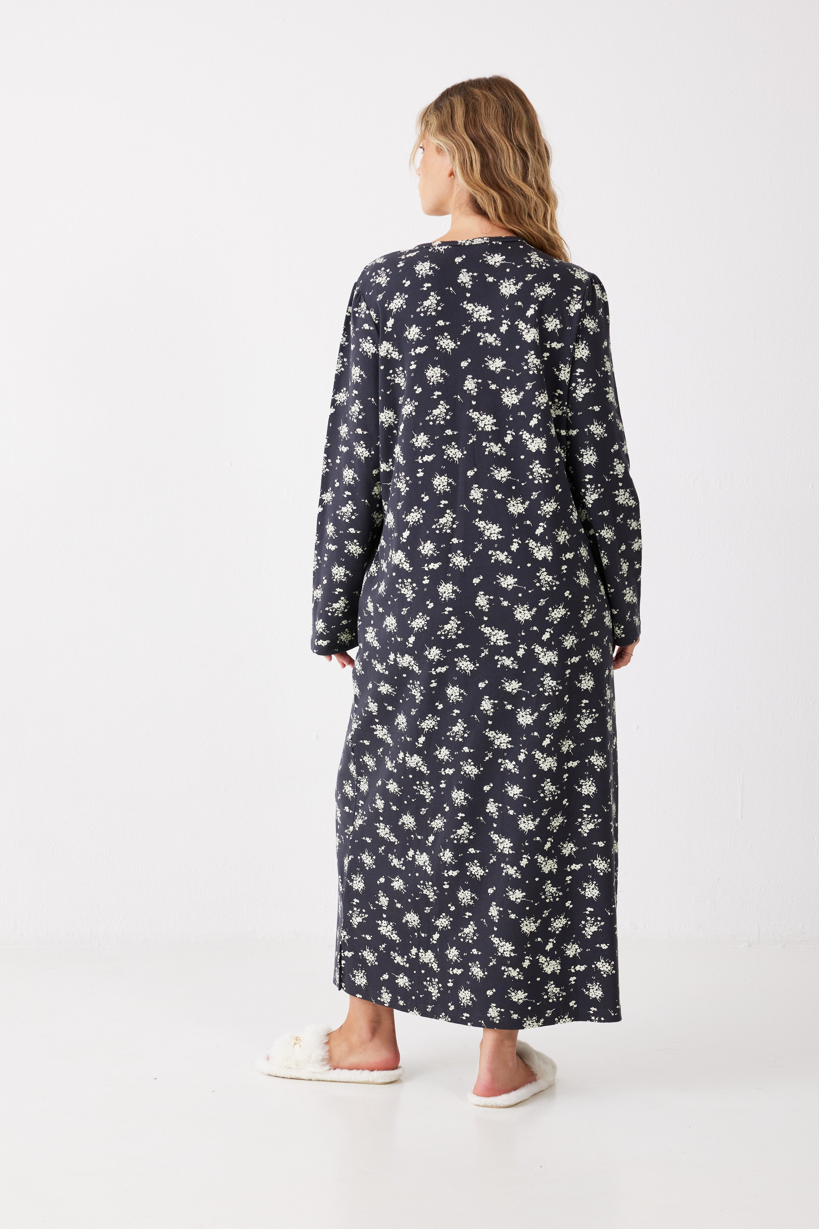 כותונת לילה פרחונית כותנה