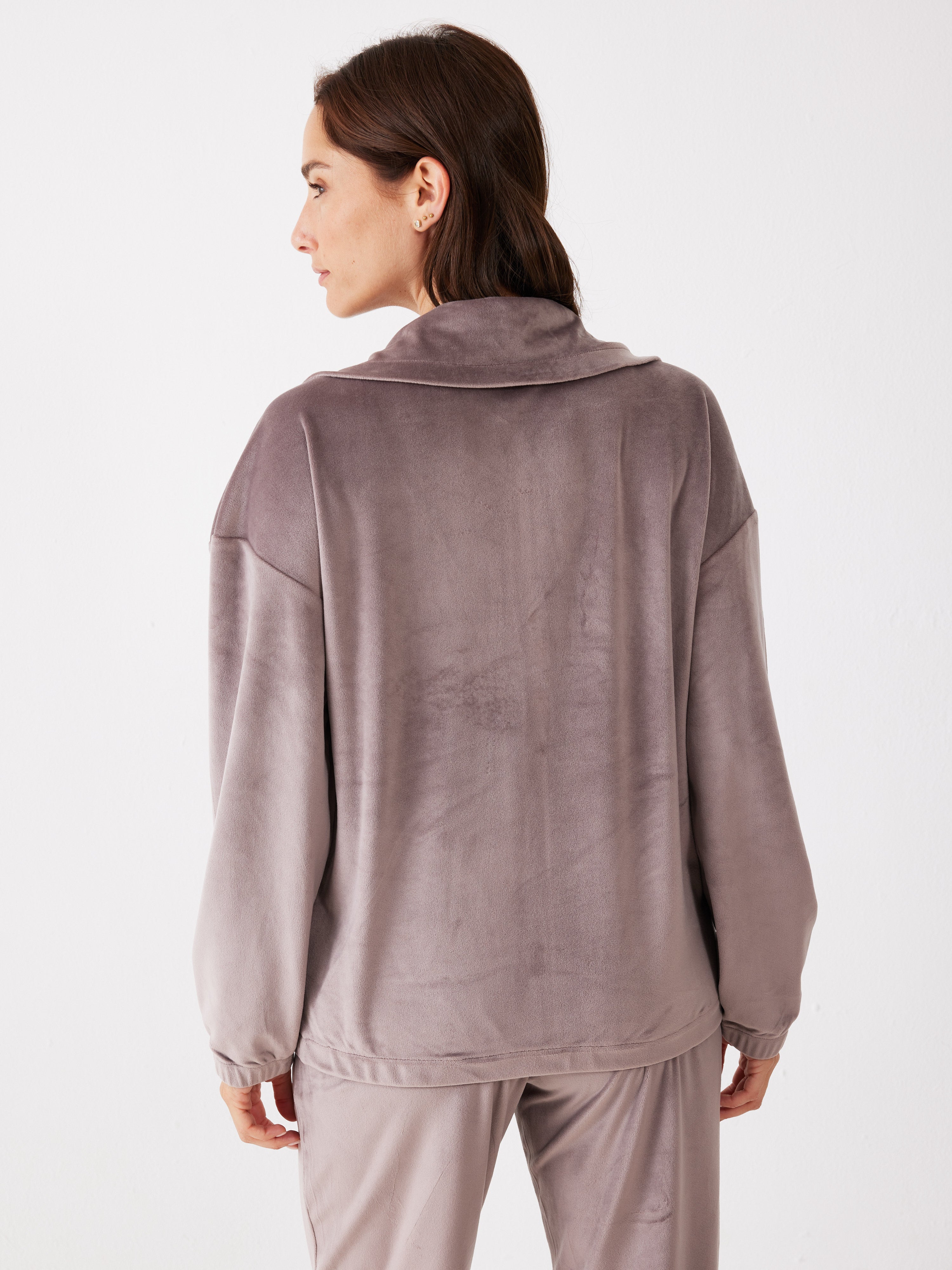 חליפת רוכסן יהלומים קטיפה