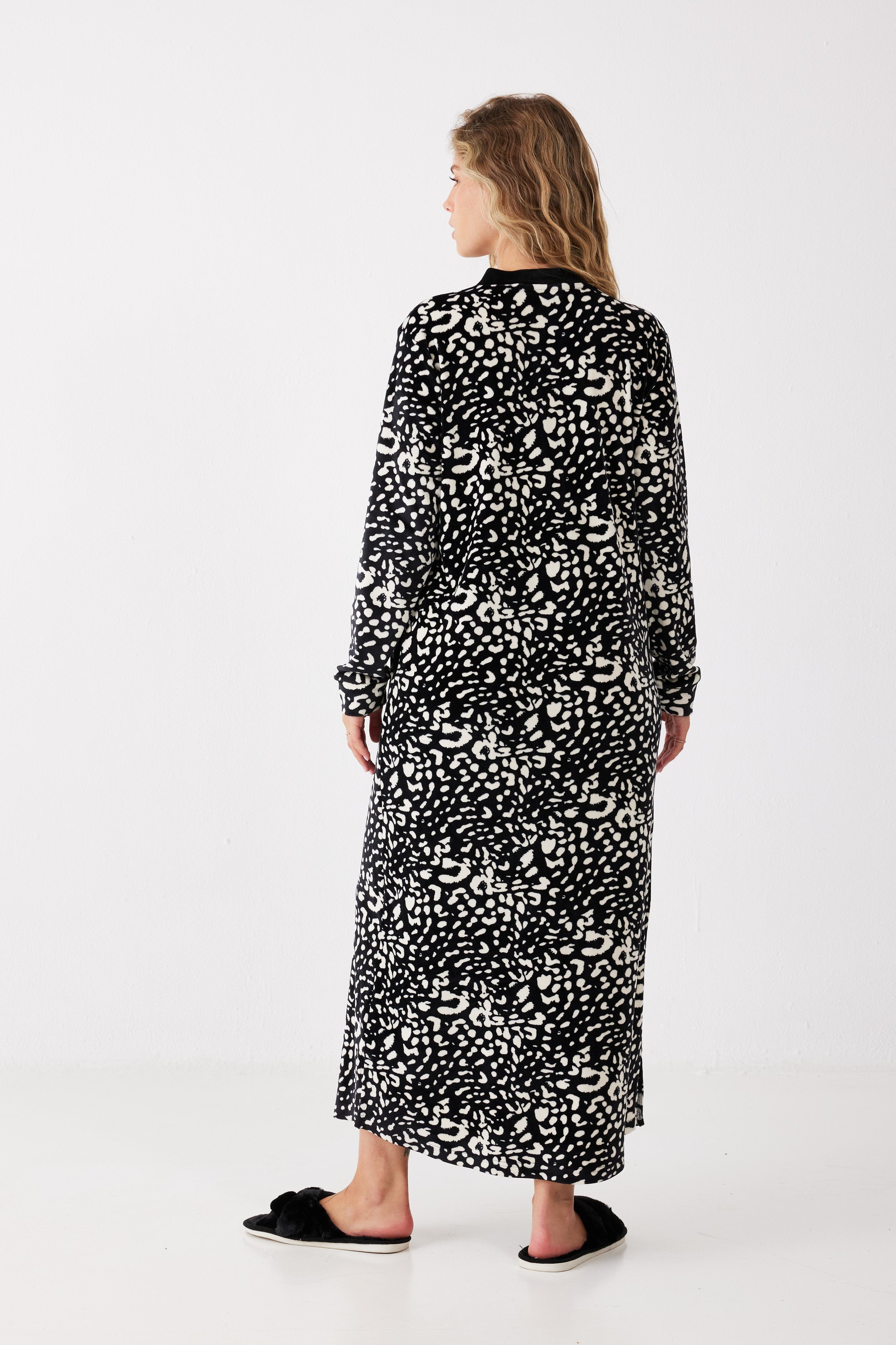 כותונת מנומרת קטיפה