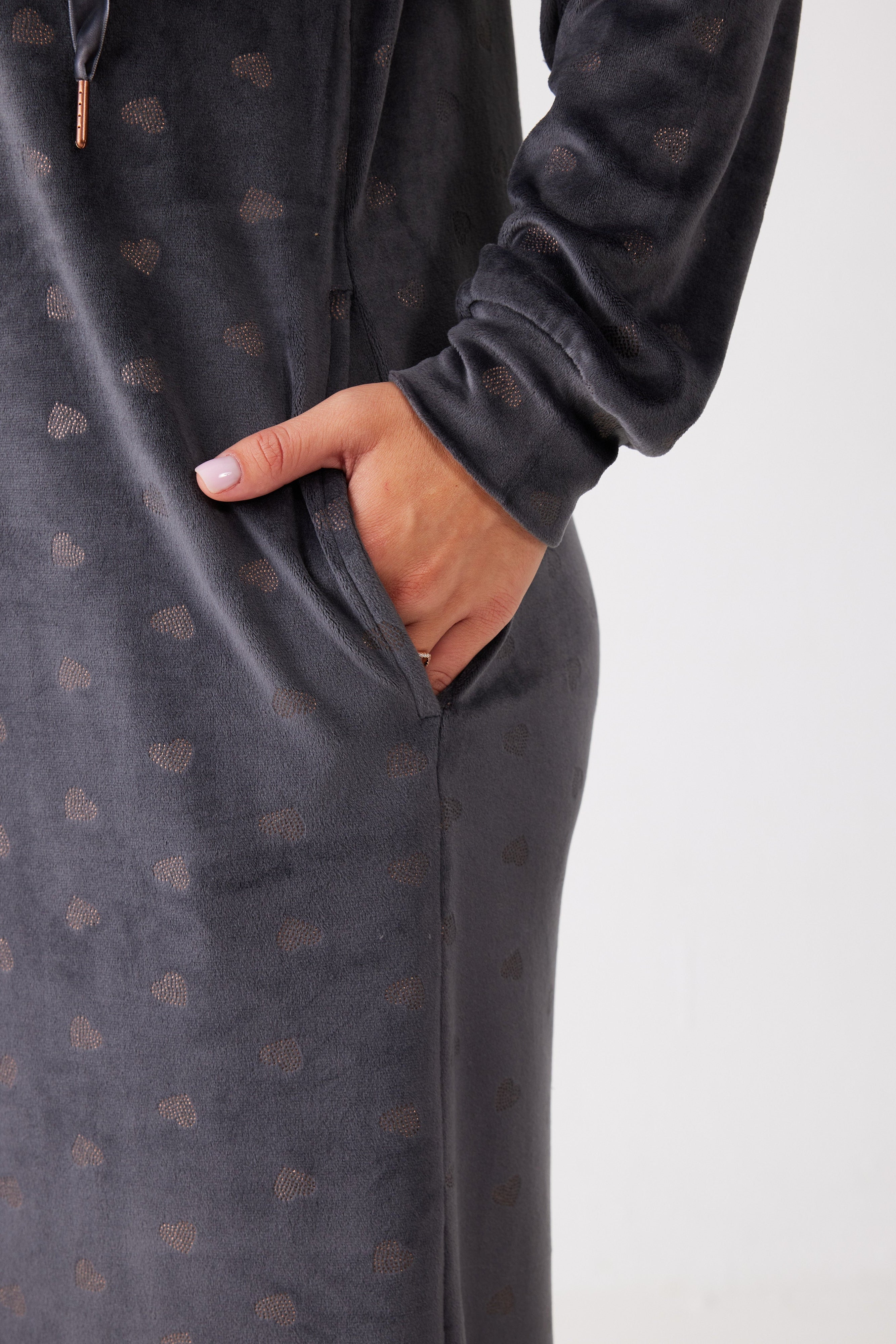 כותונת לבבות קטיפה