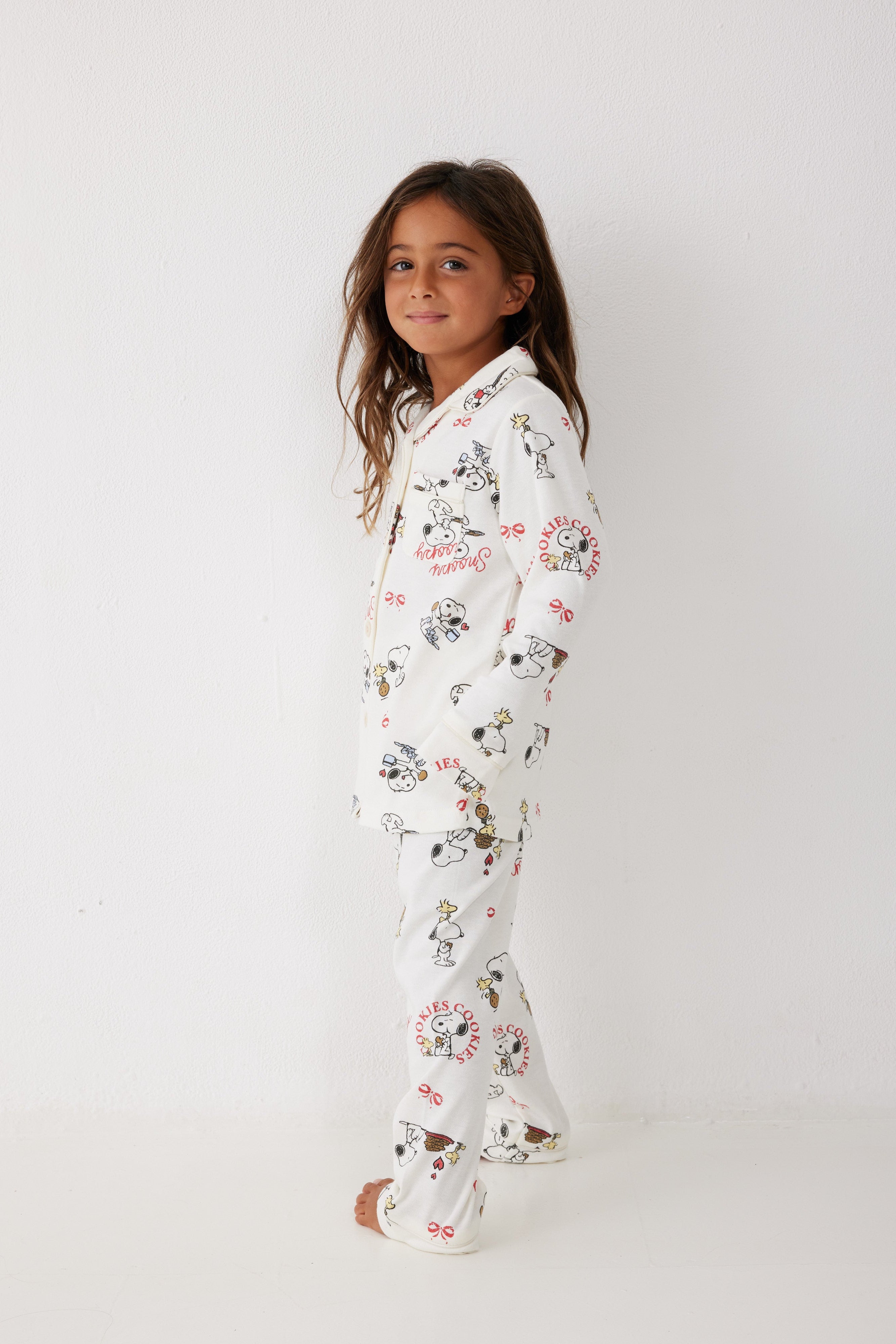 פיג'מה ילדים סנופי מכופתרת