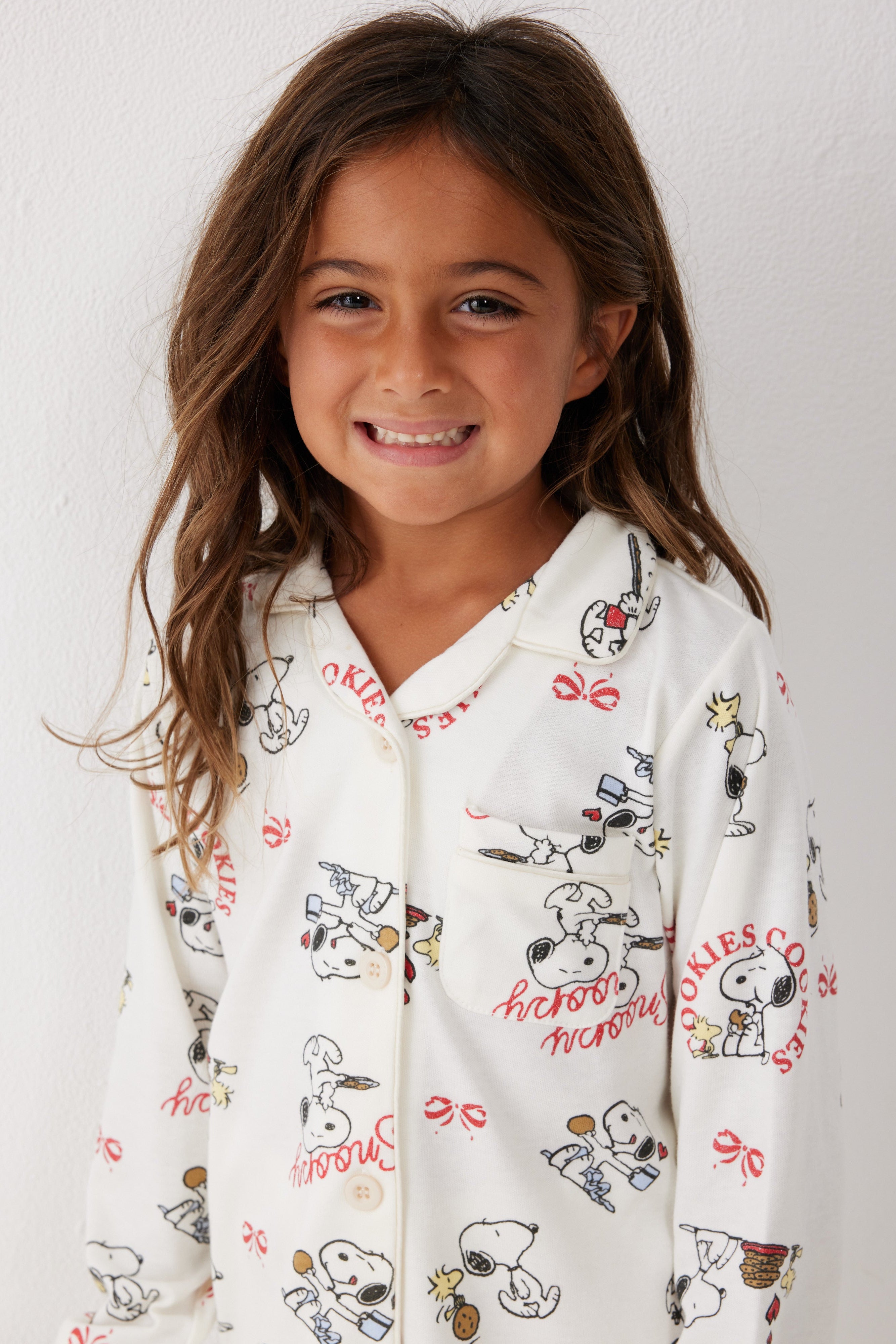 פיג'מה ילדים סנופי מכופתרת