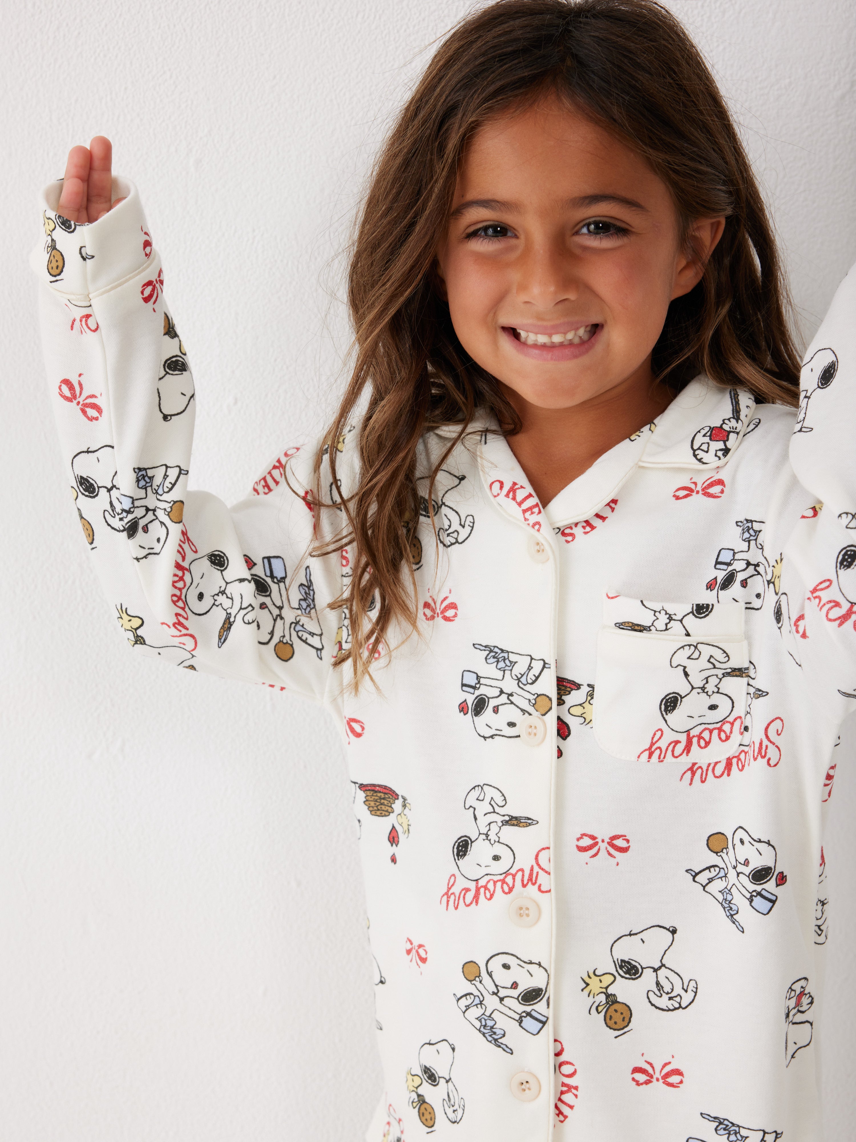 פיג'מה ילדים סנופי מכופתרת