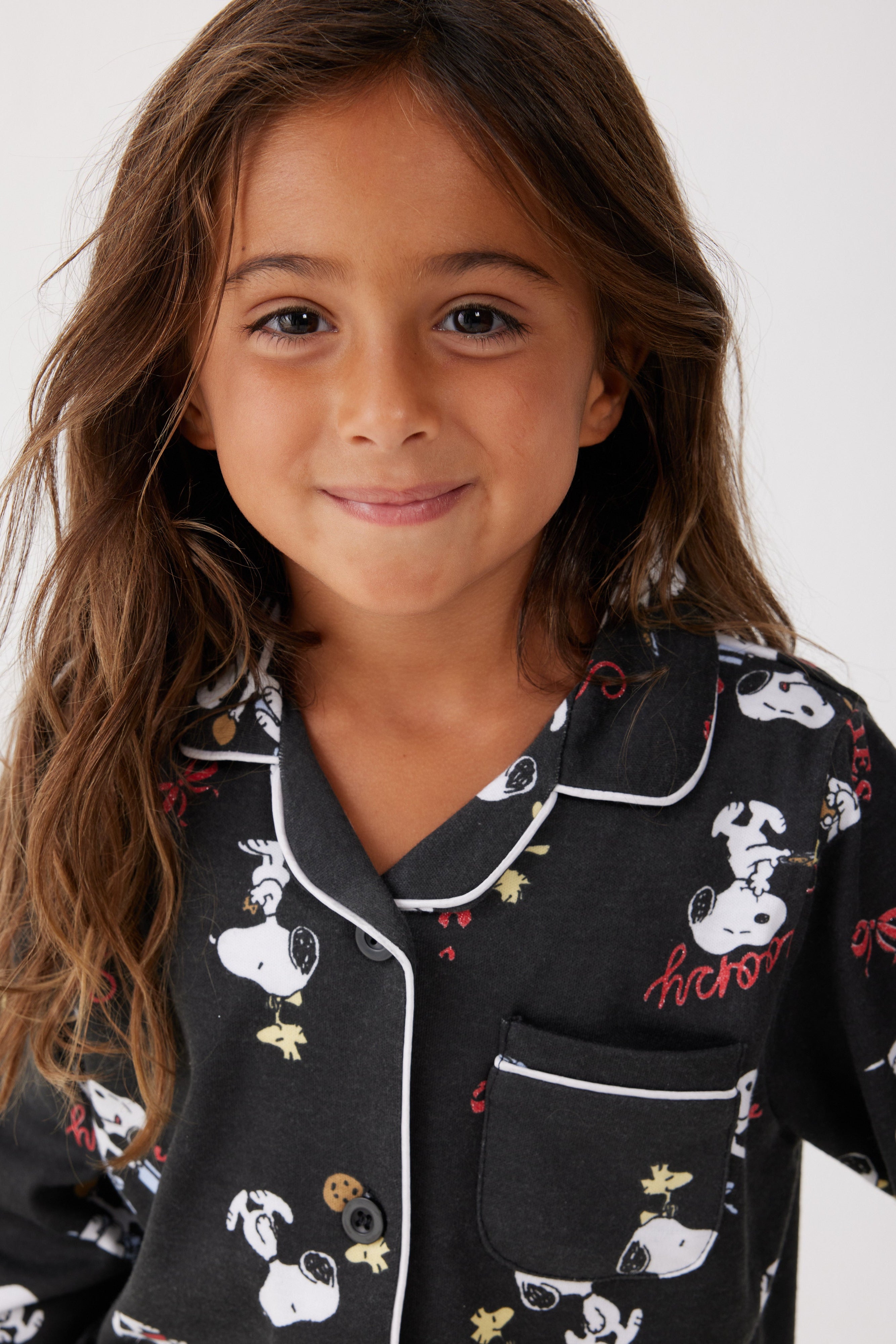 פיג'מה ילדים סנופי מכופתרת