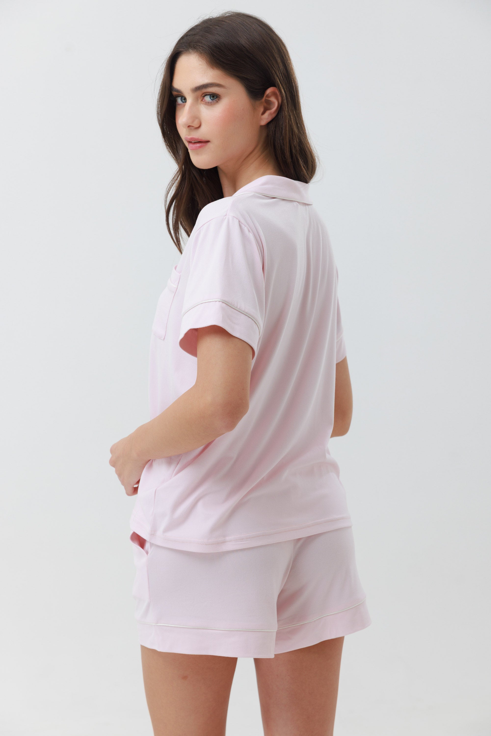 סט פיג'מה יאמי מכופתרת מכנס קצר