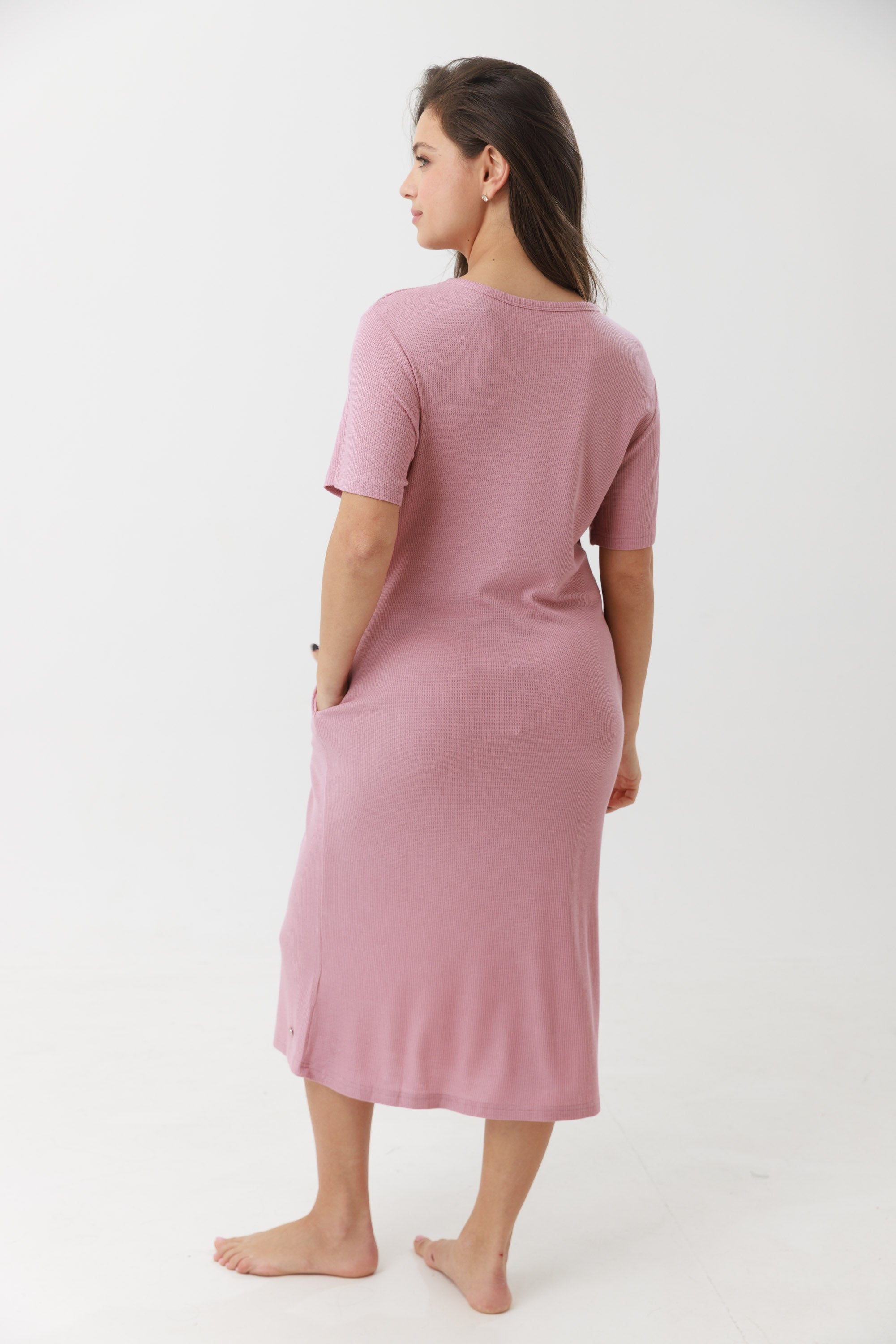 כותונת שרוול קצר וופל