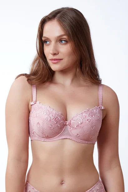 חזיית תחרה עם ריפוד קל דגם BODY סגול