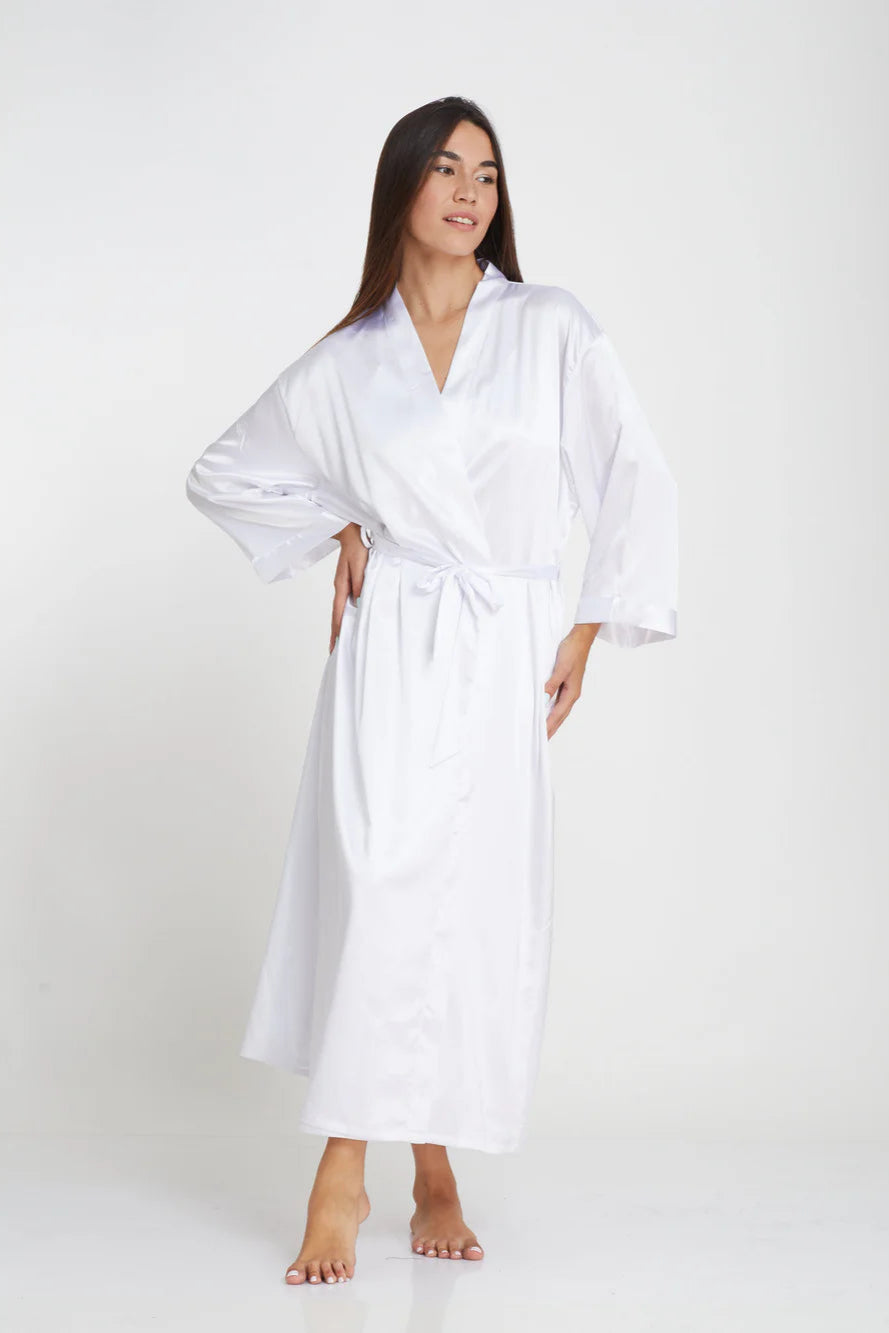 חלוק סאטן מקסי חלק