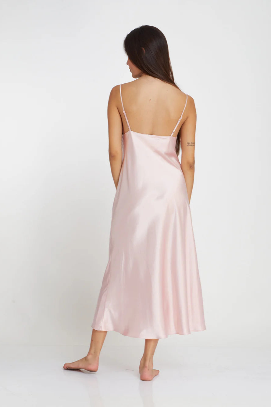 כותונת סאטן מידי חלק