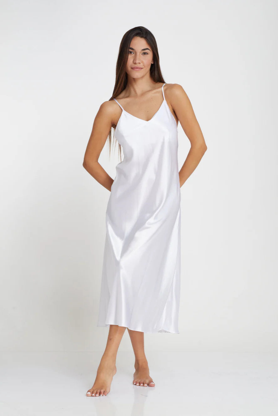 כותונת סאטן מידי חלק