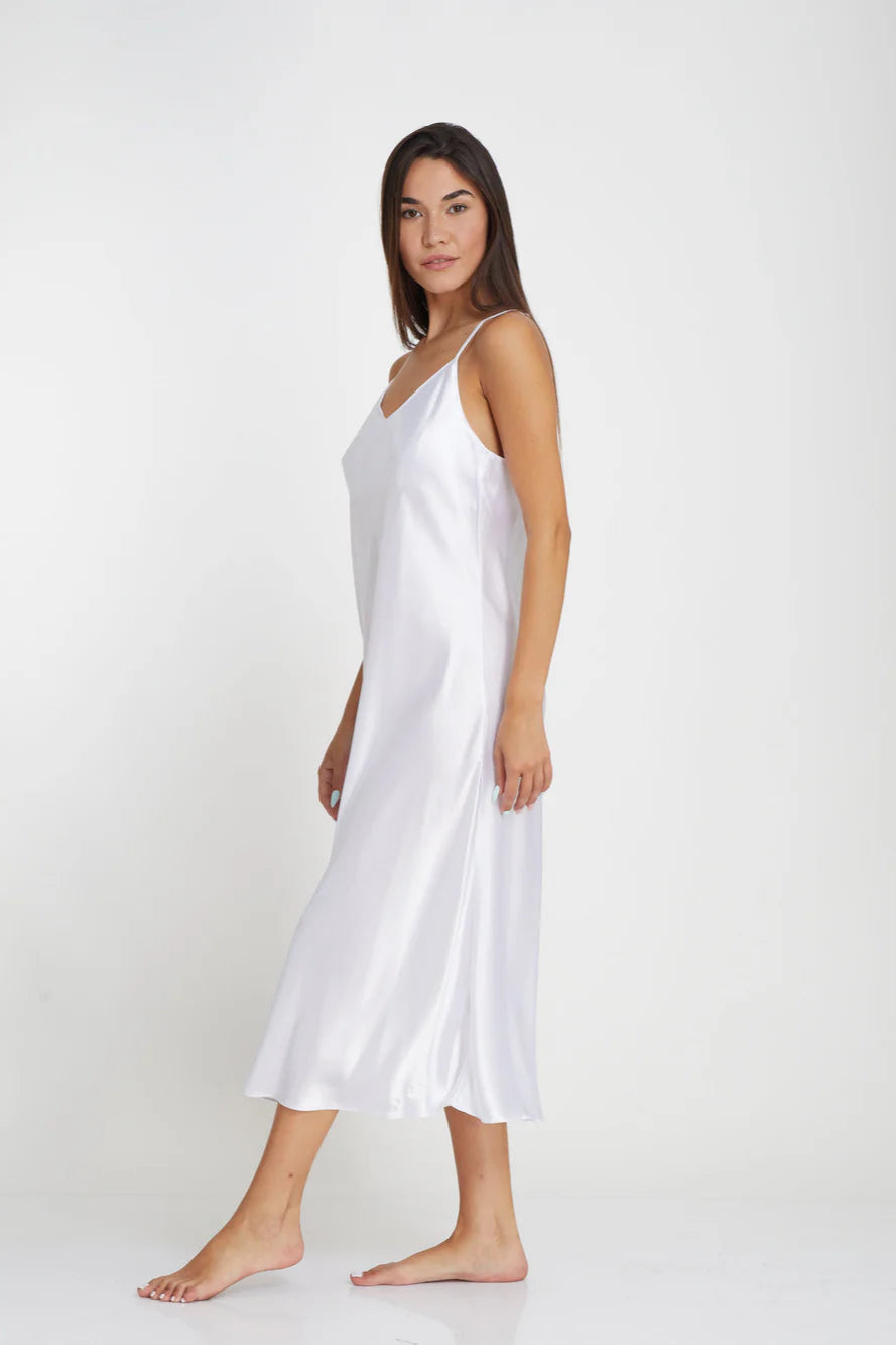 כותונת סאטן מידי חלק