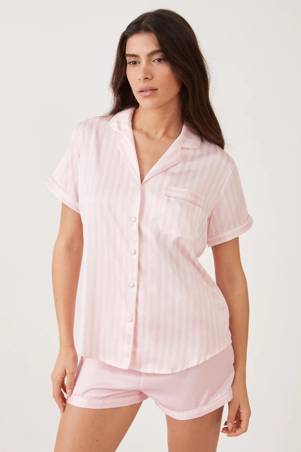 סט חליפת פנאי סאטן