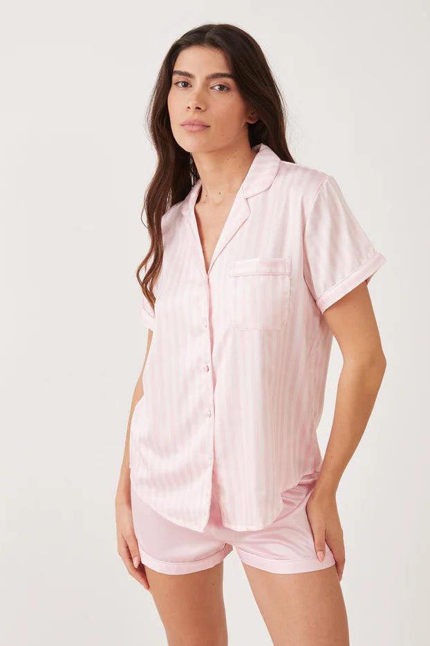 סט חליפת פנאי סאטן