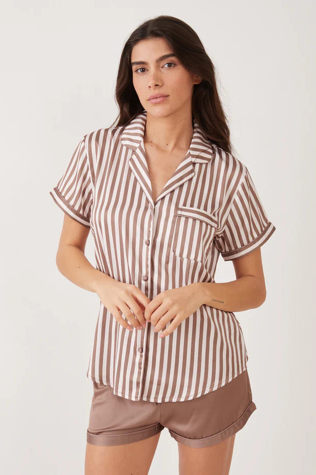 סט חליפת פנאי סאטן