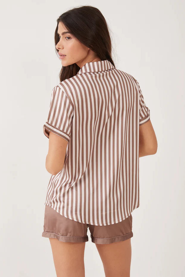 סט חליפת פנאי סאטן