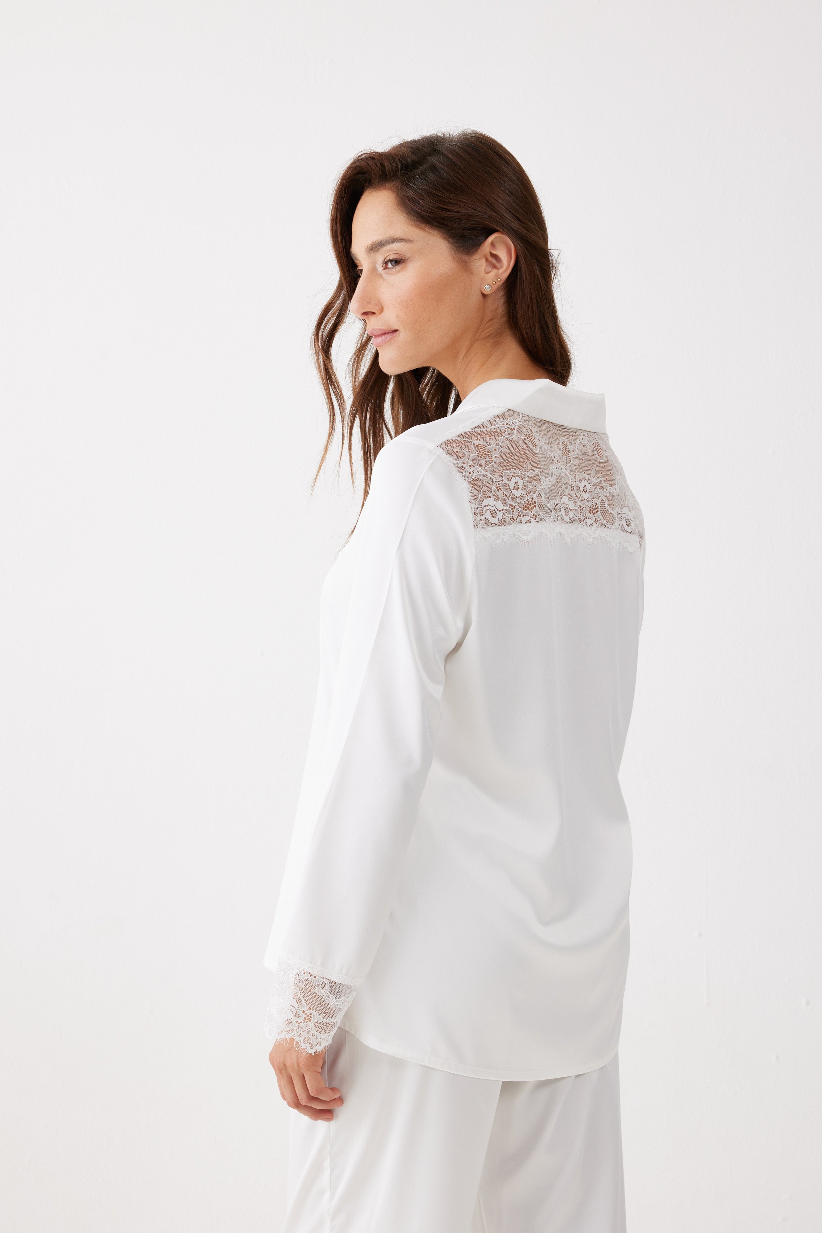 סט פיג'מה סאטן Laura