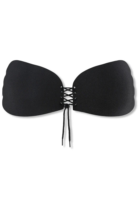 כאפ D -חזייה בד נדבקת עם שרוך