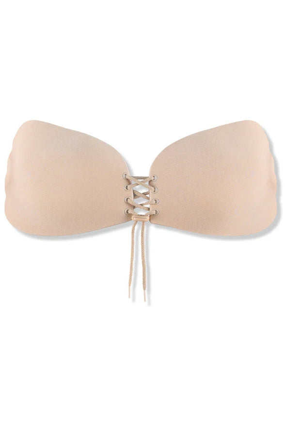 כאפ D -חזייה בד נדבקת עם שרוך