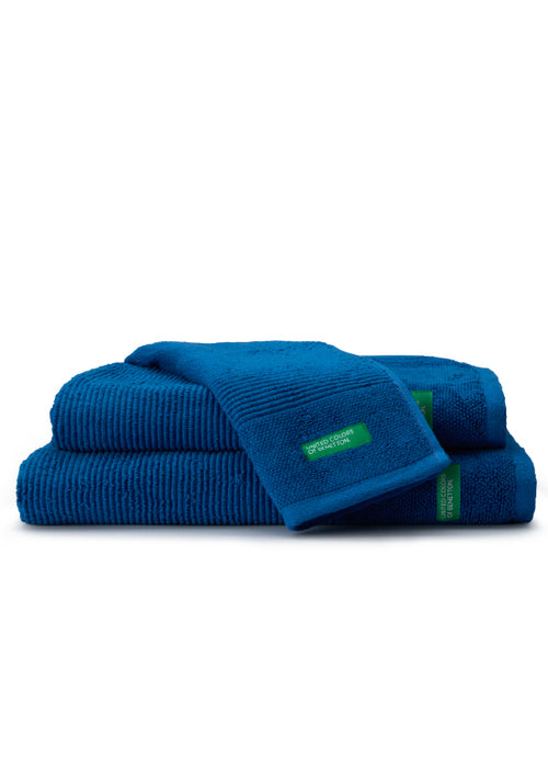 מגבת פנים 50/90 סמ ריבס - כחול Benetton